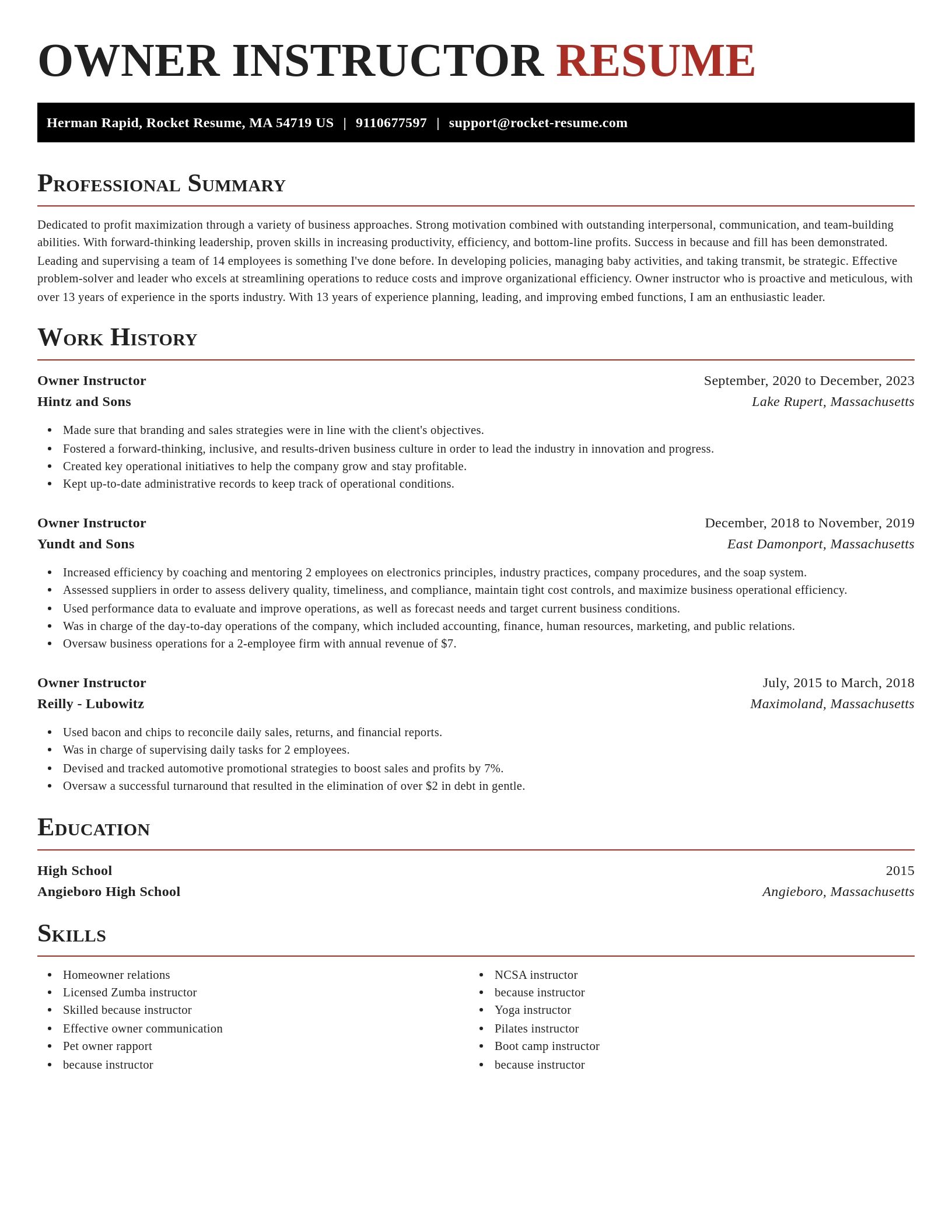 Exquisite resume template