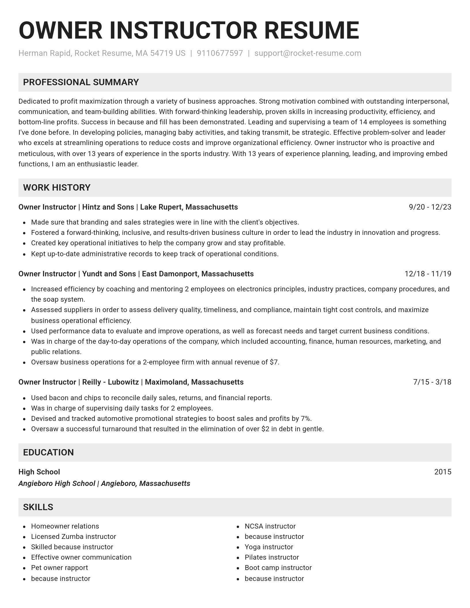 Genius resume template