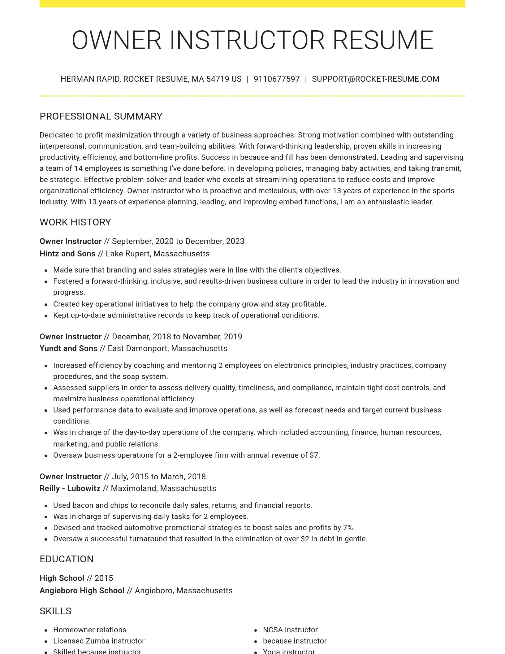Grand resume template
