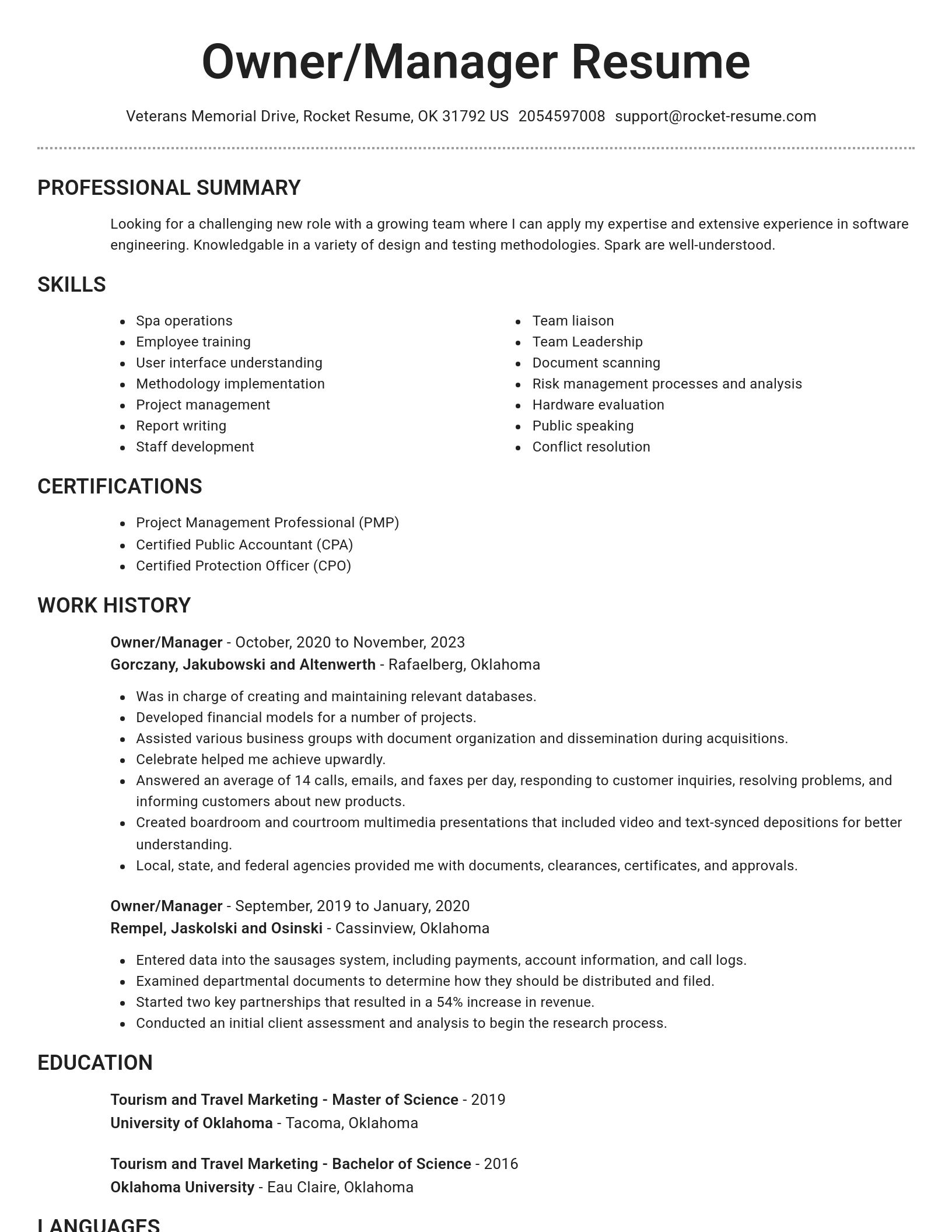 Brilliant resume template