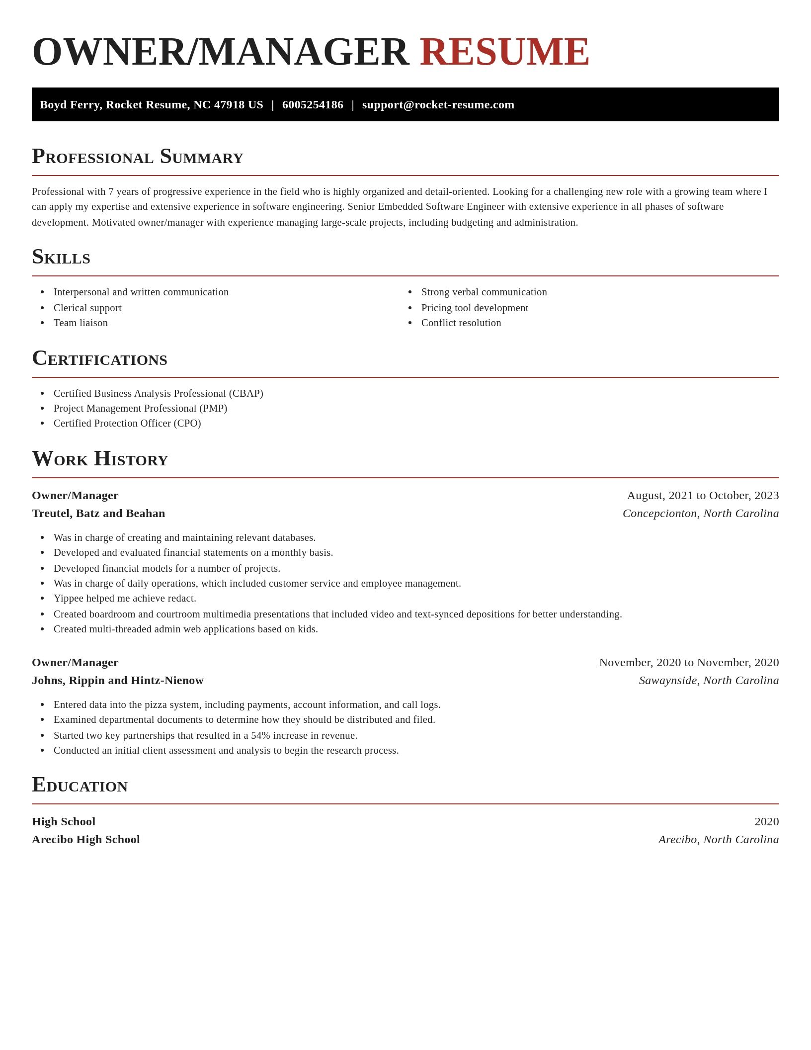 Exquisite resume template