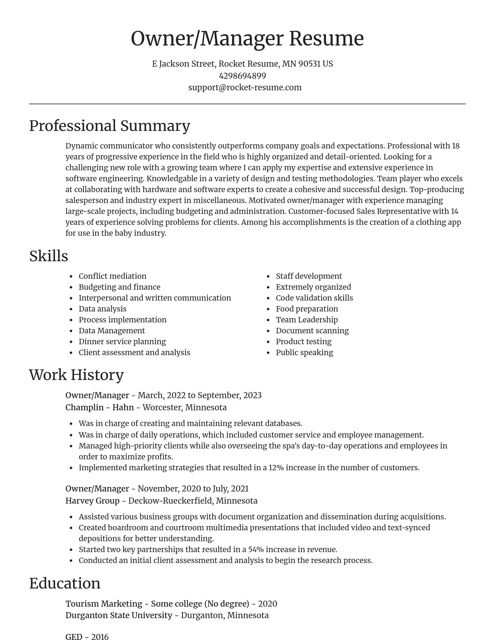 Focal Point resume template
