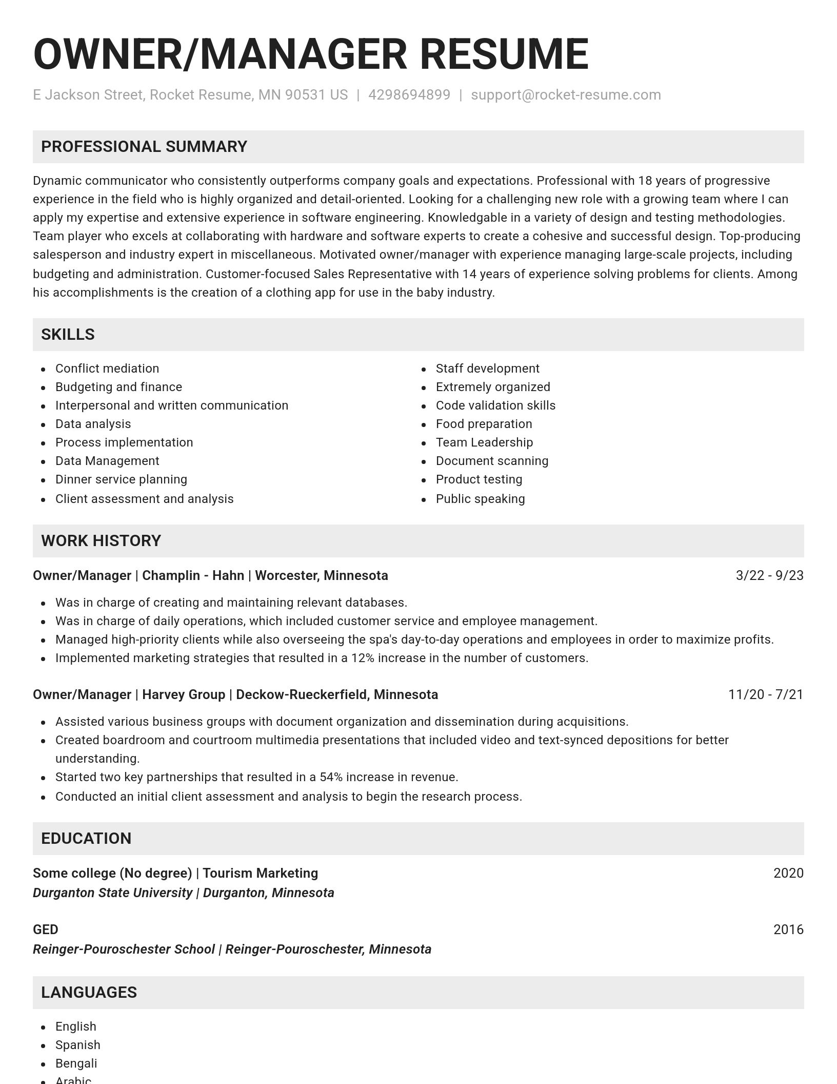 Genius resume template