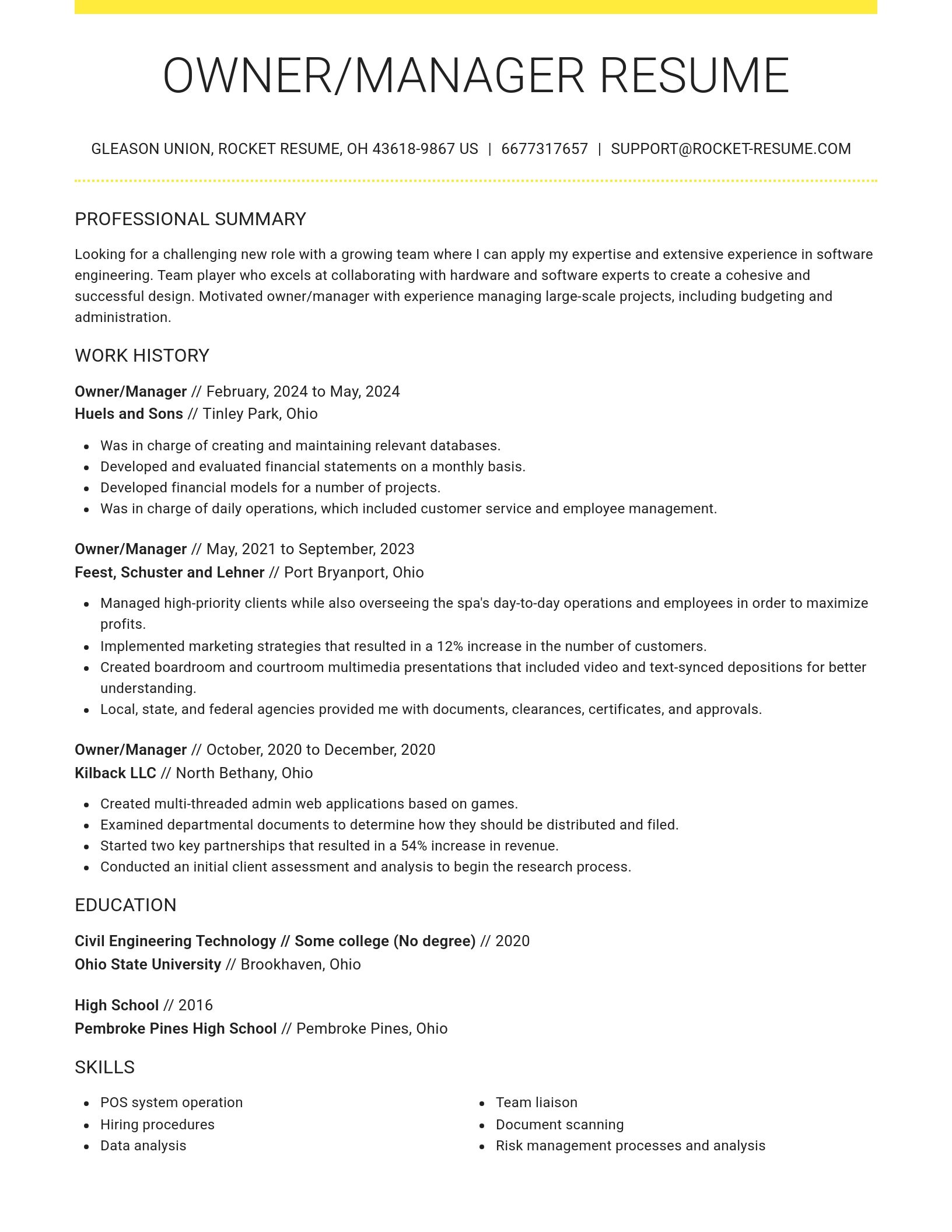 Grand resume template