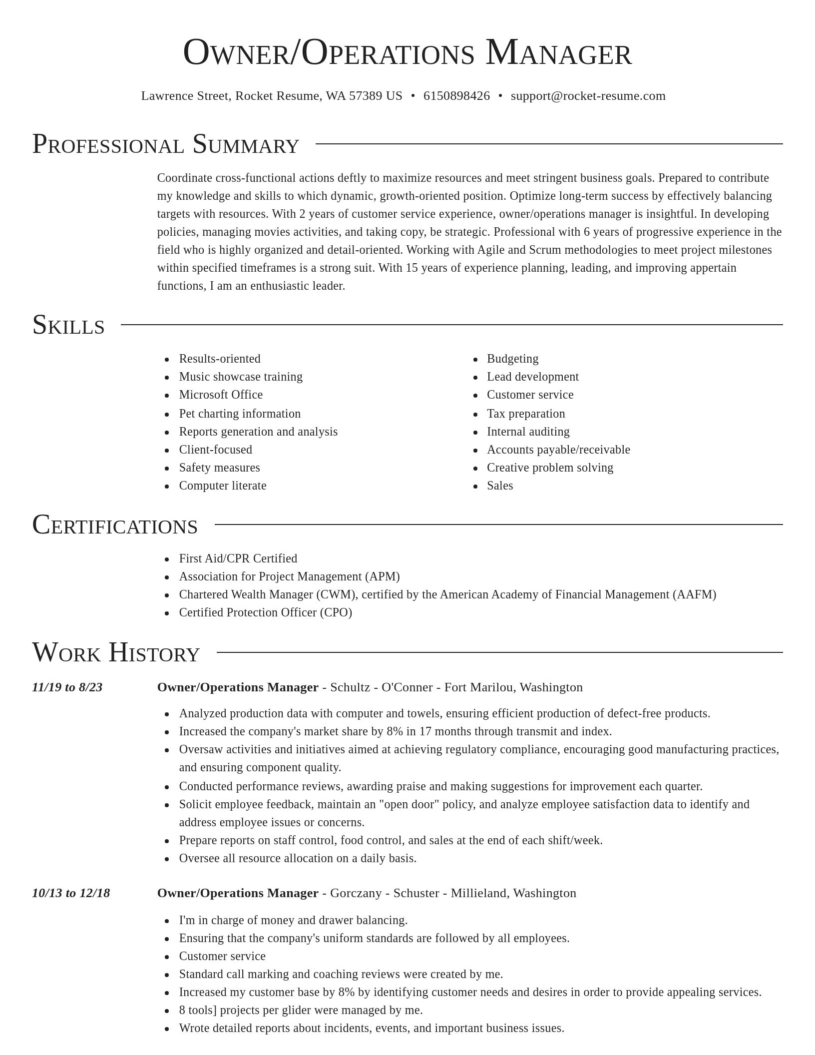 Director resume template