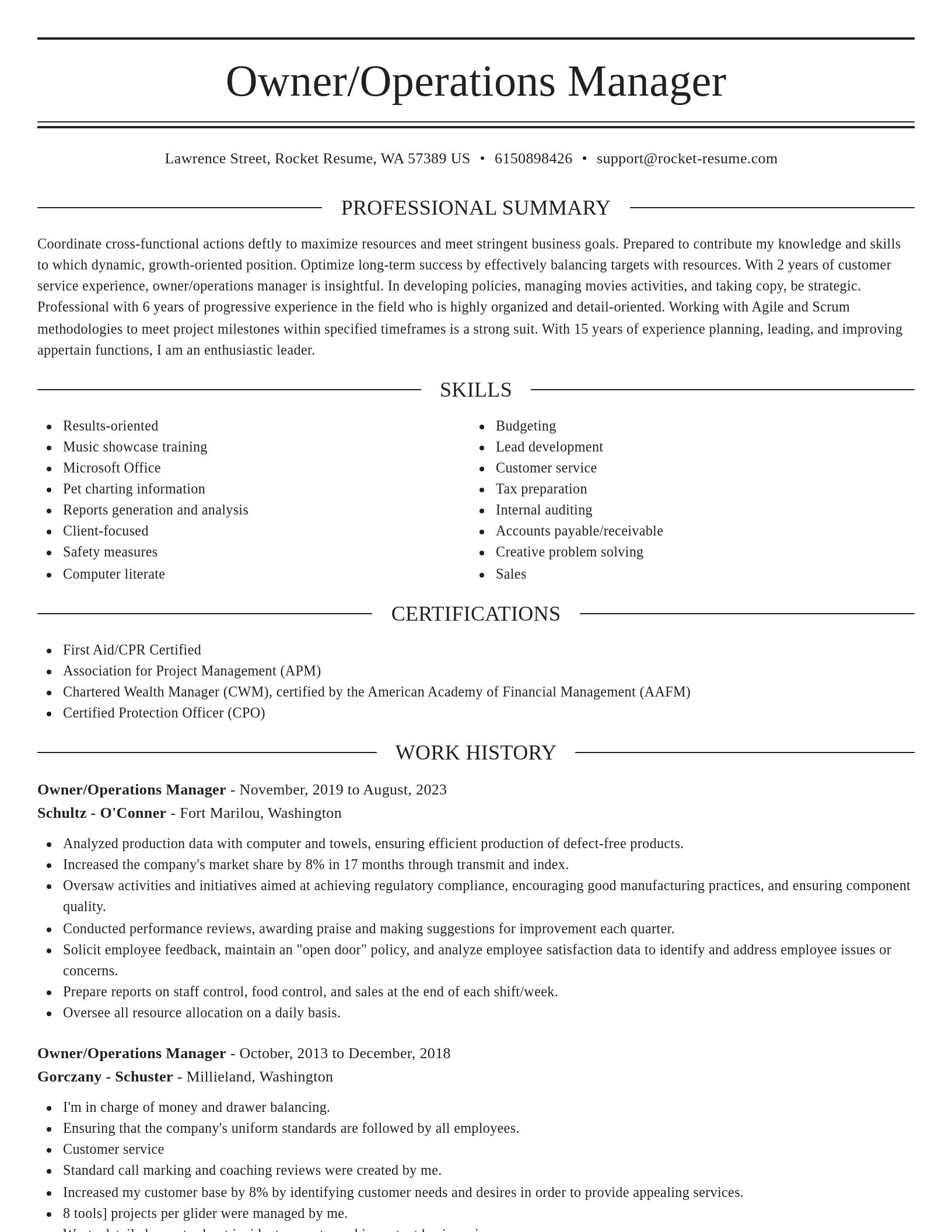Elegant resume template