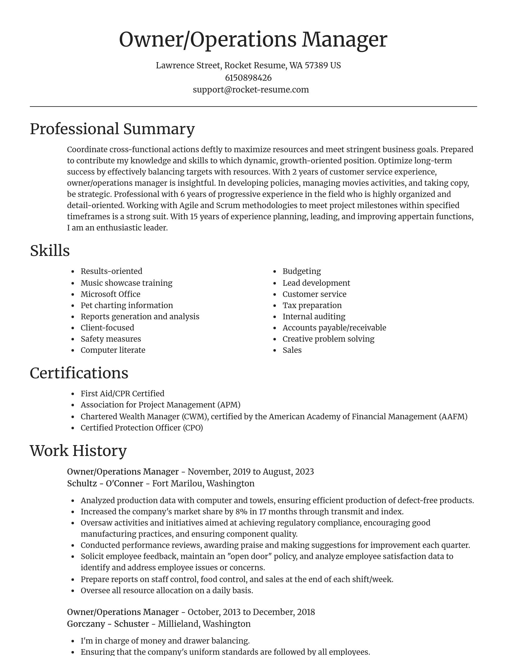 Focal Point resume template
