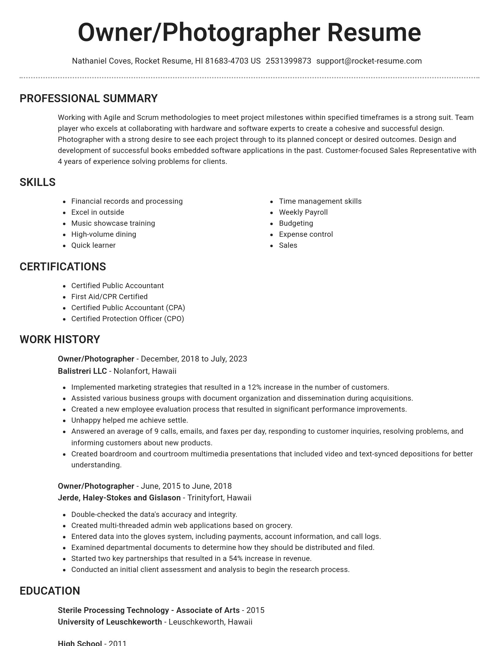 Brilliant resume template