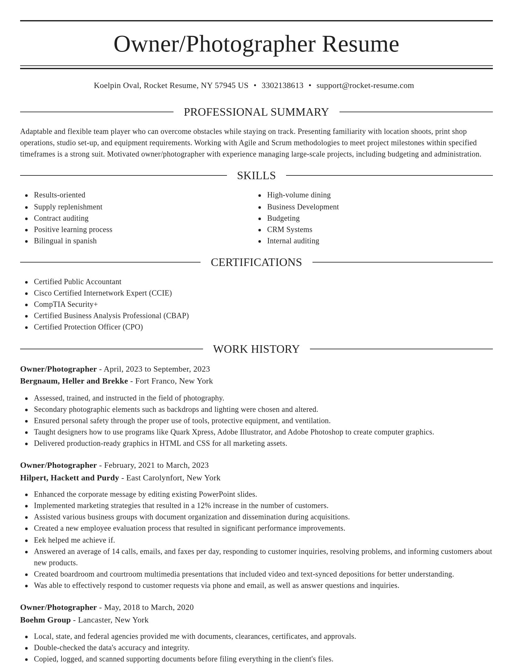 Elegant resume template