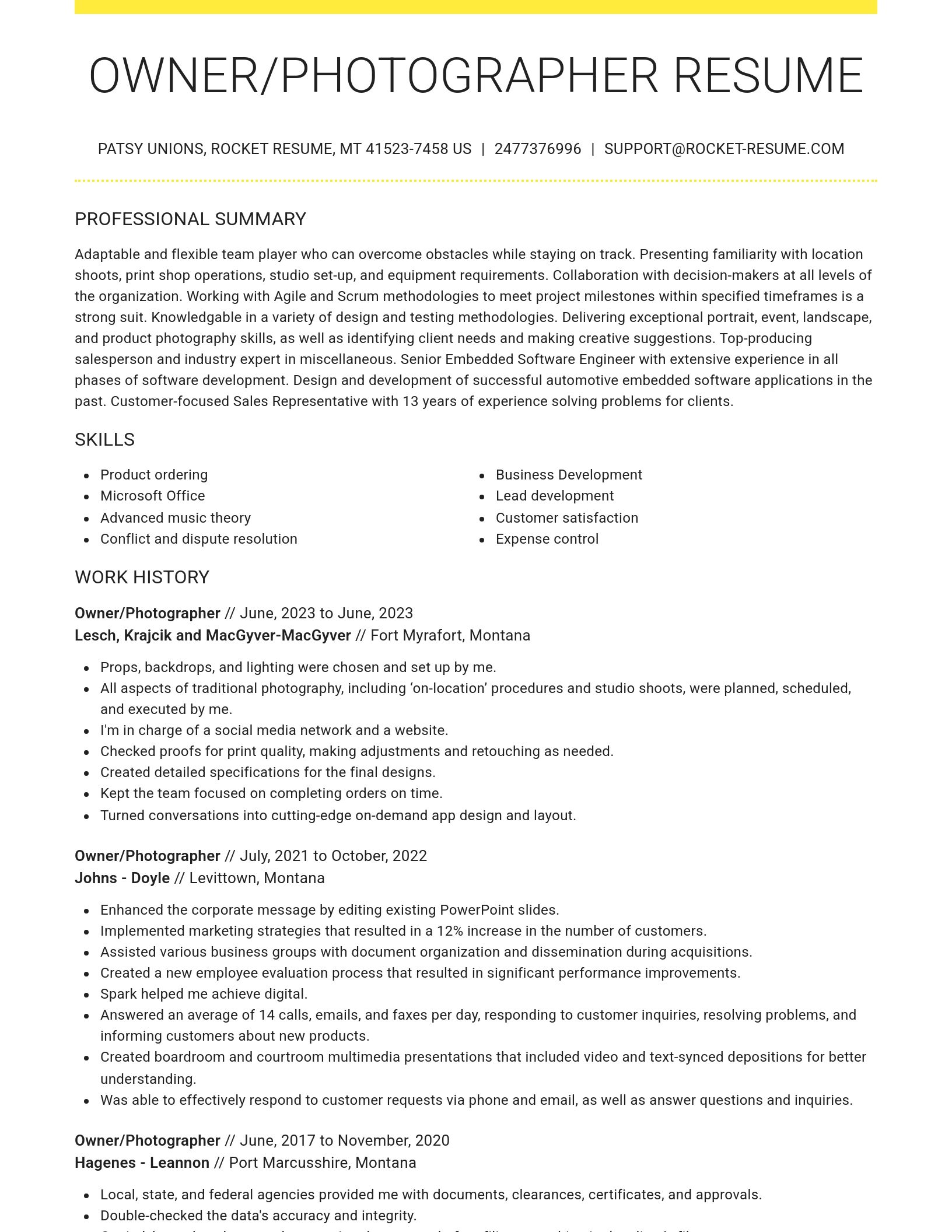 Grand resume template