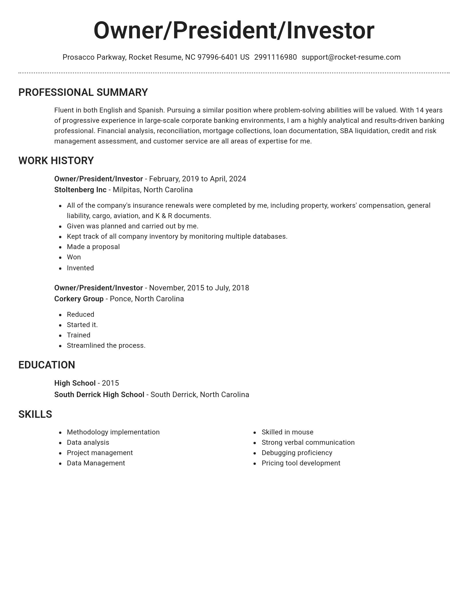 Brilliant resume template