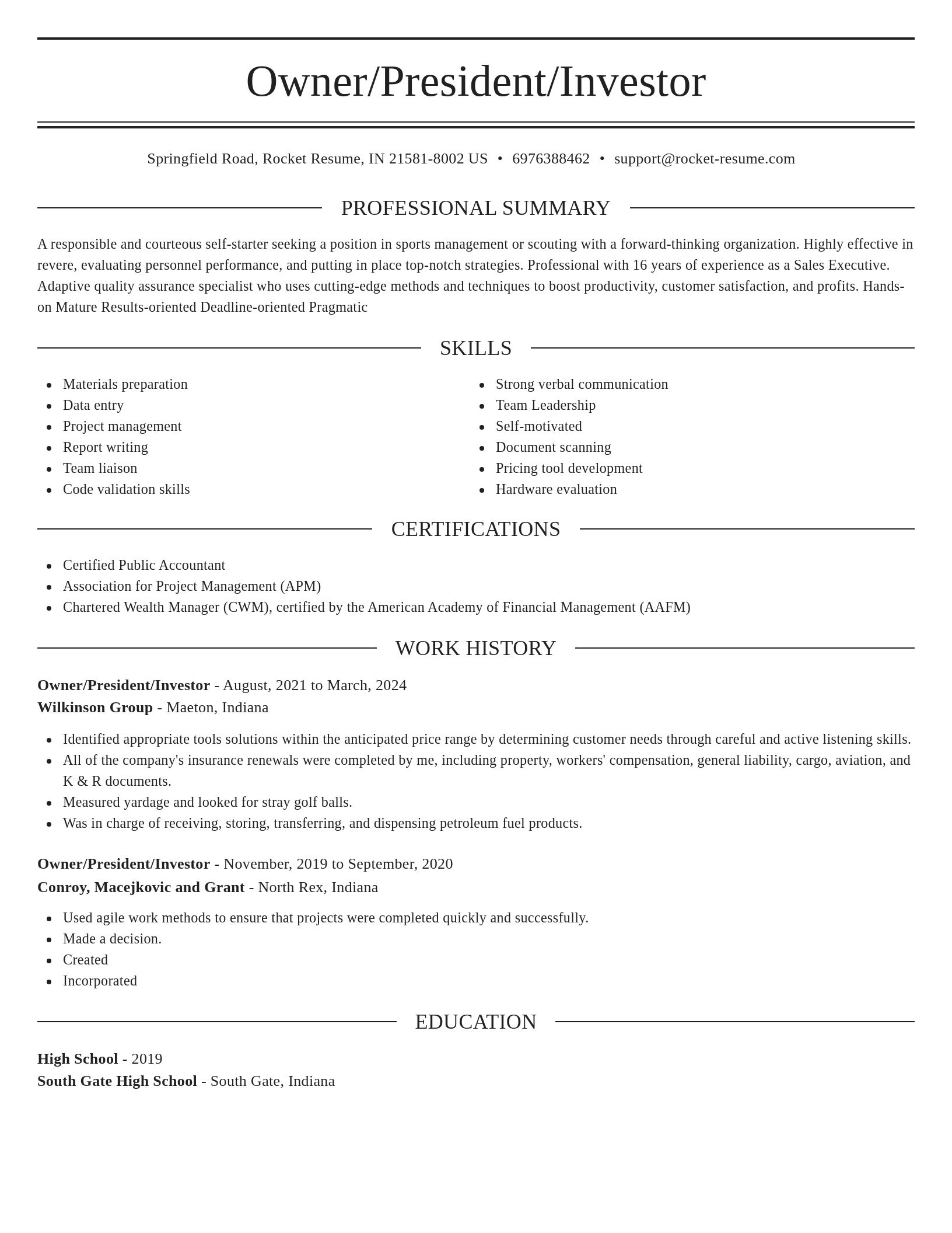 Elegant resume template