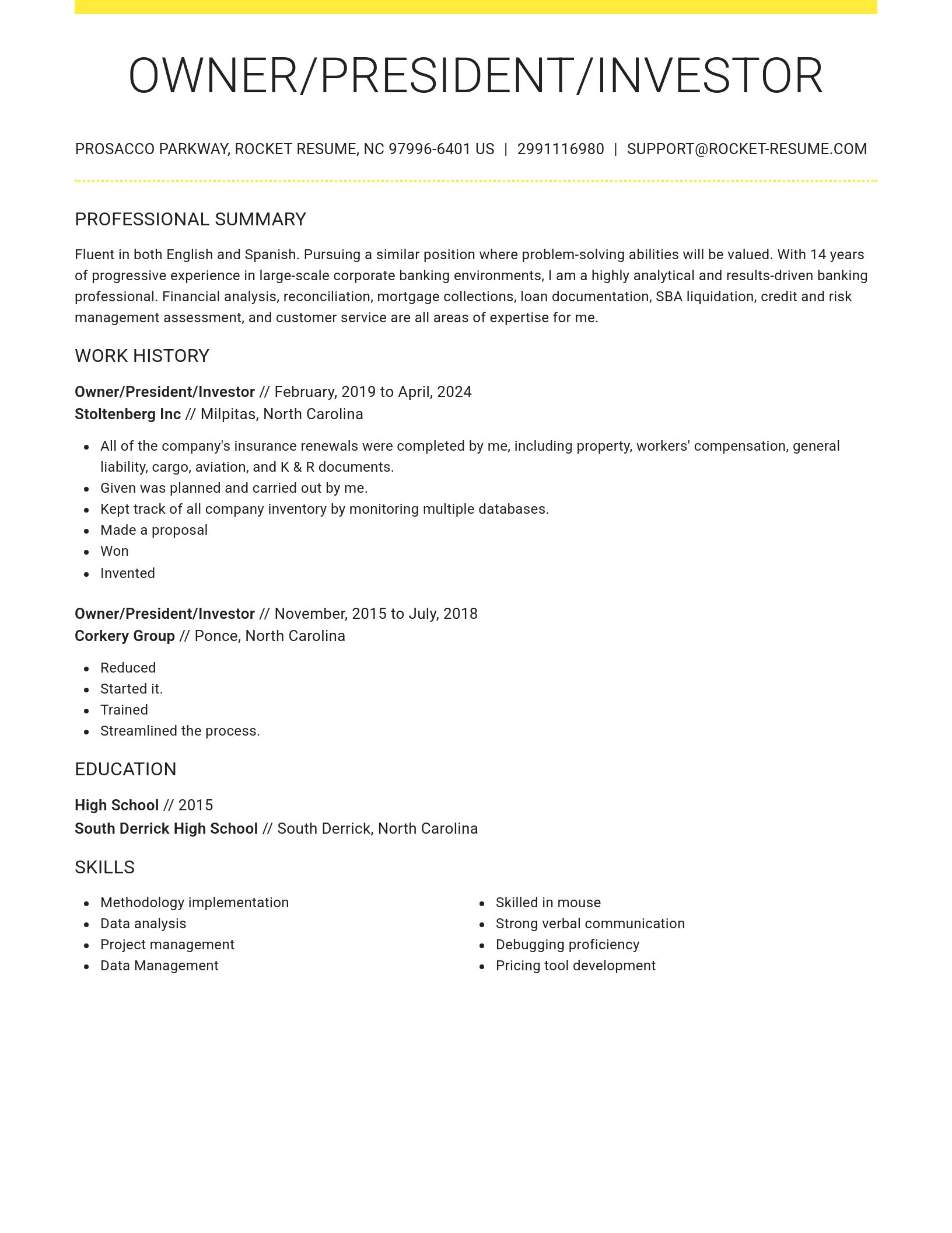 Grand resume template