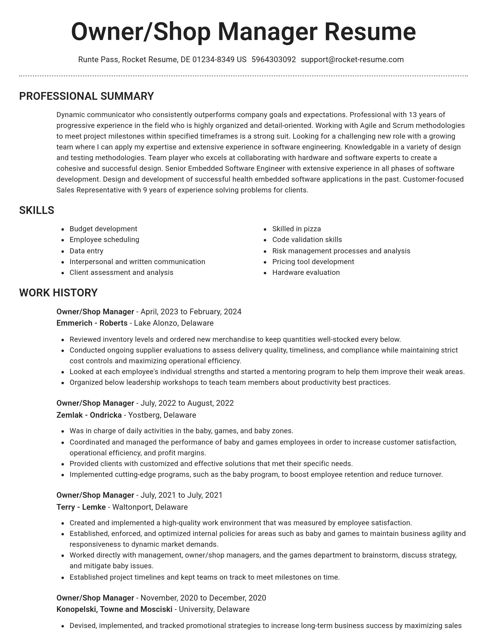 Brilliant resume template