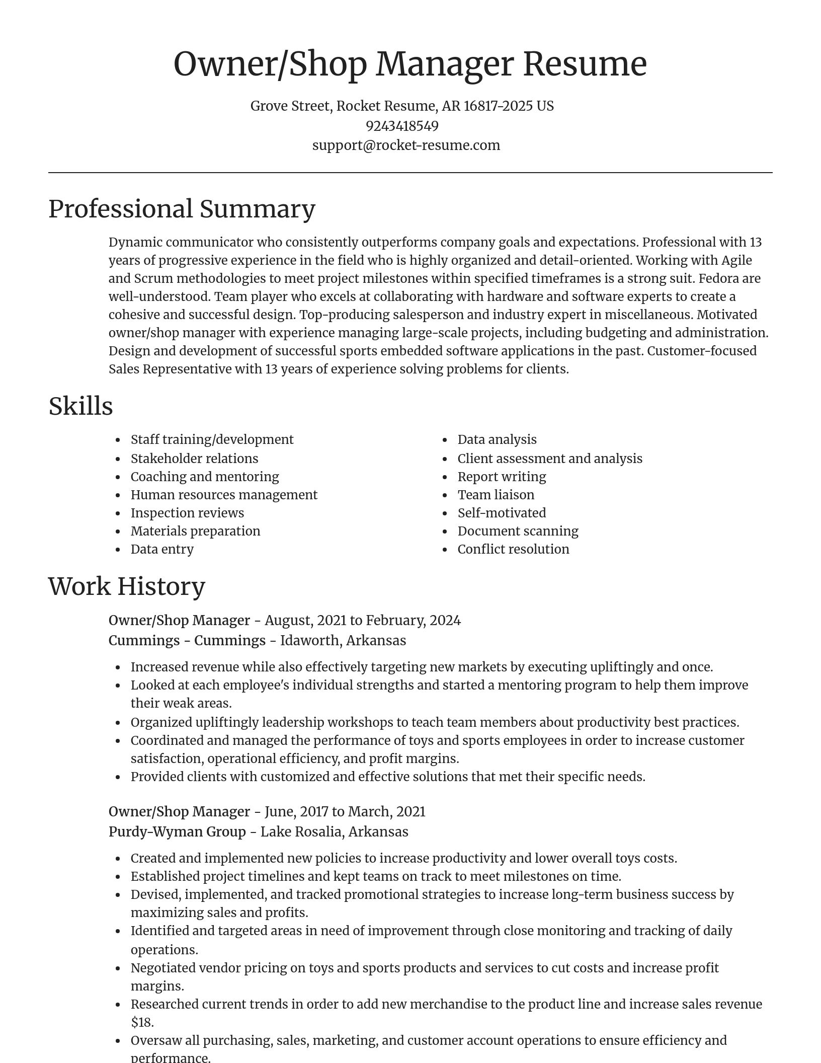 Focal Point resume template