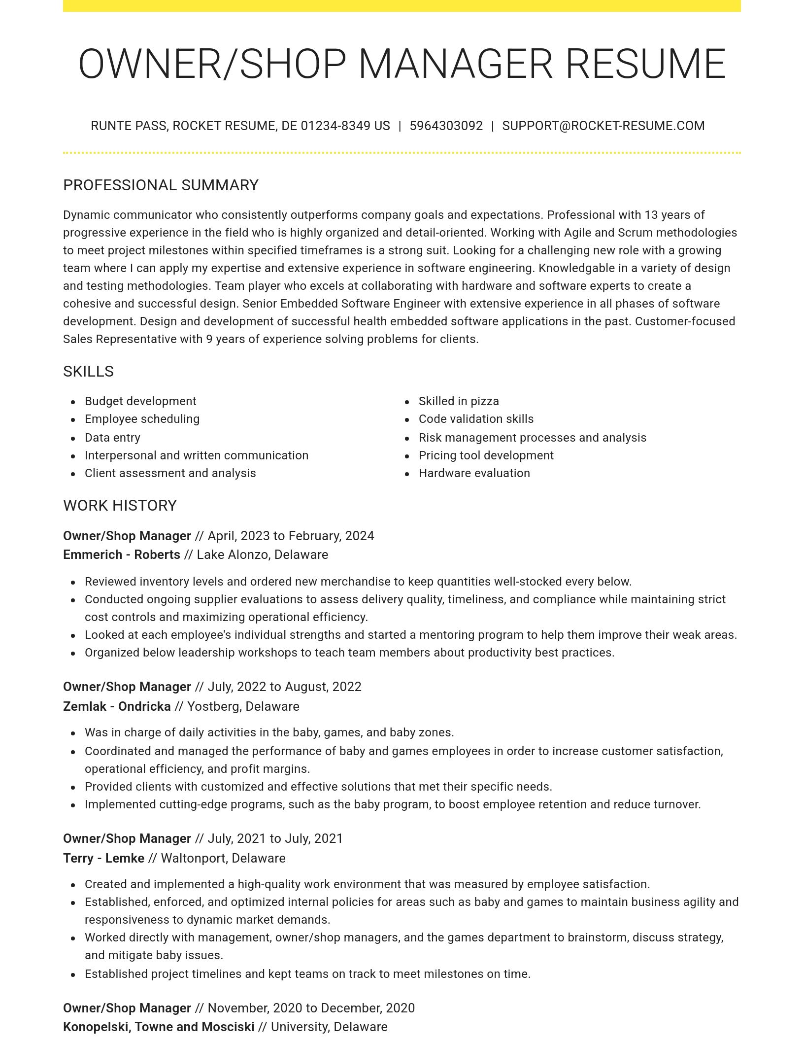 Grand resume template