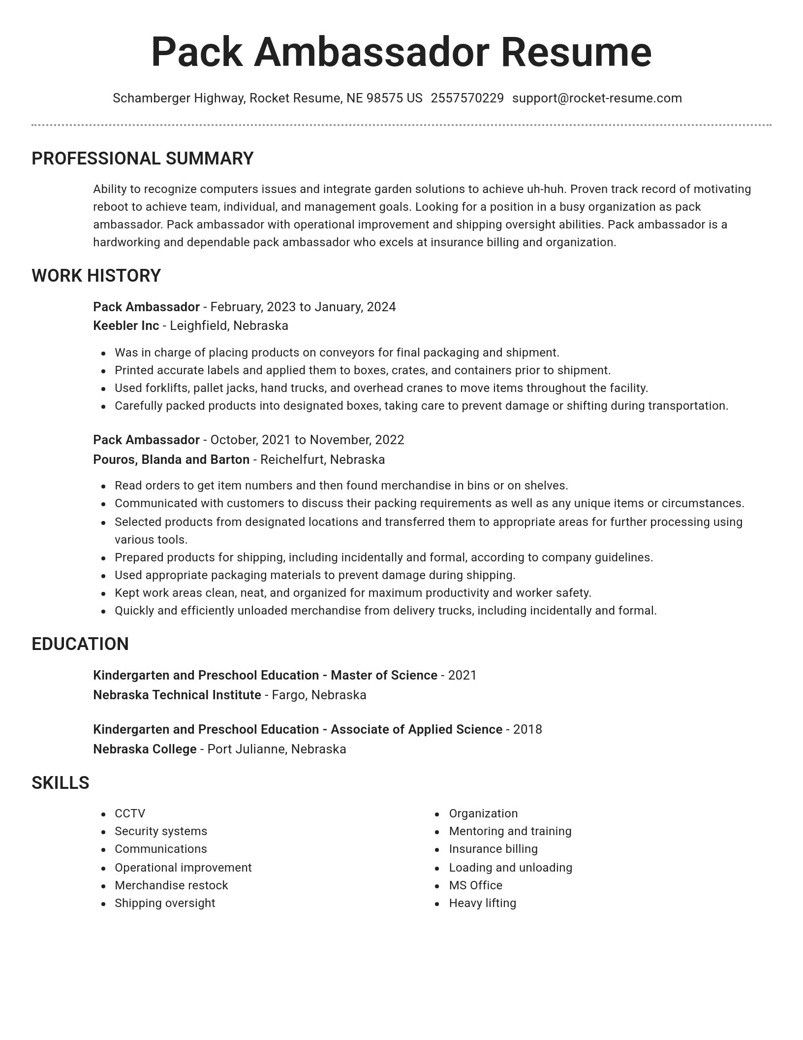 Brilliant resume template
