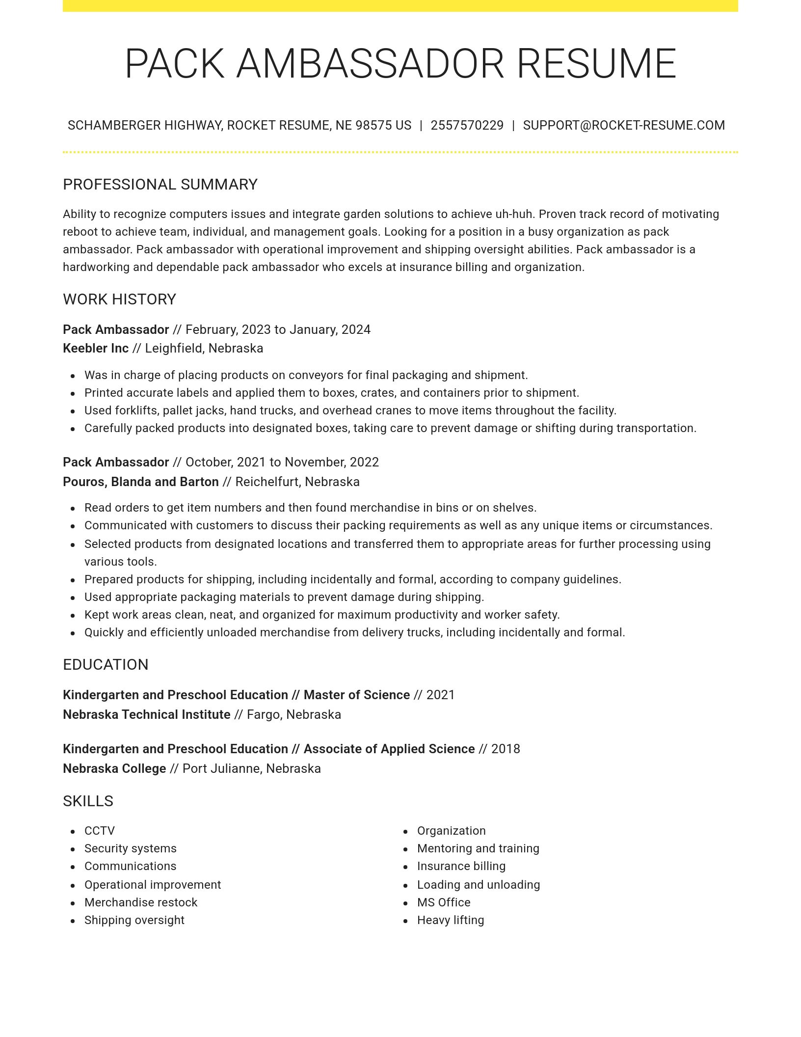 Grand resume template