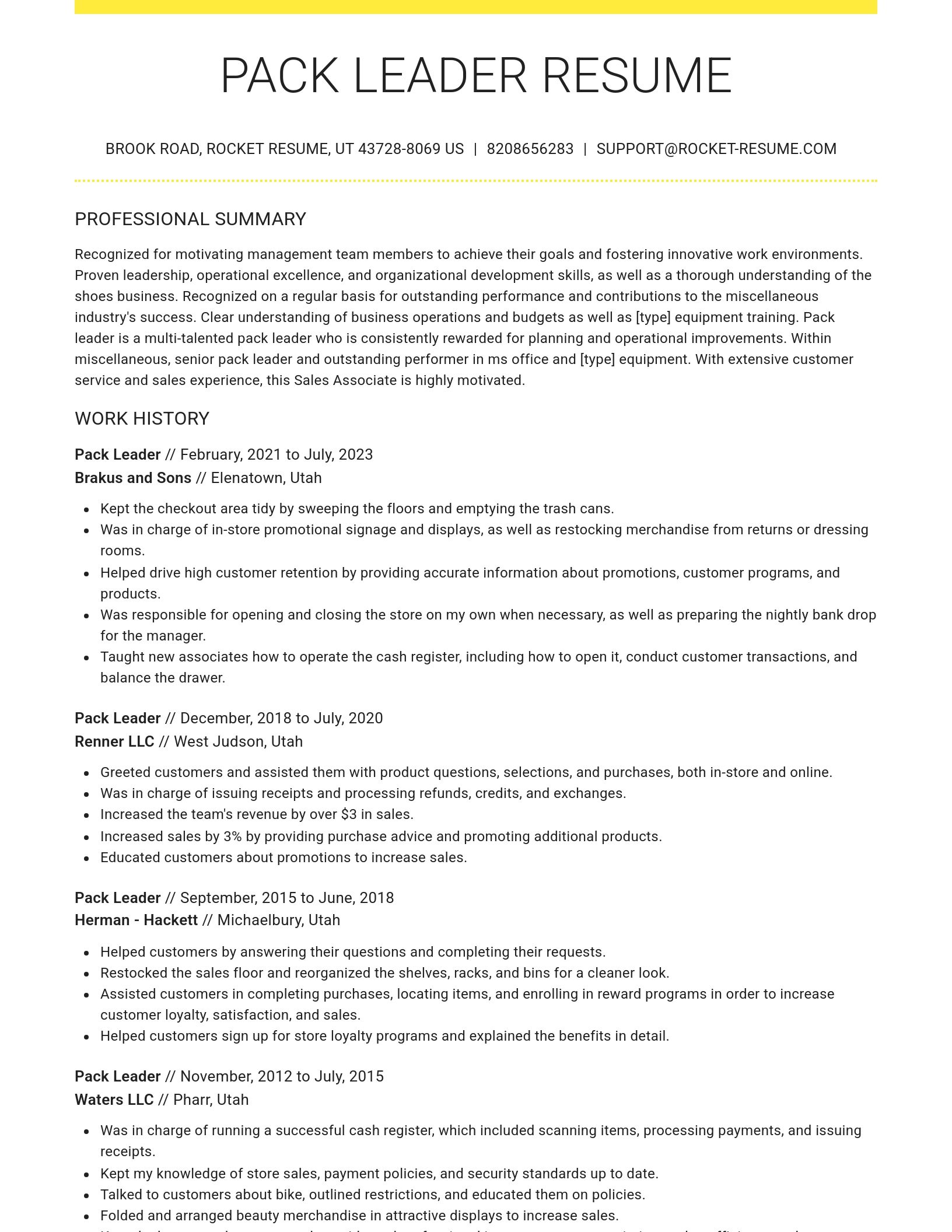 Grand resume template