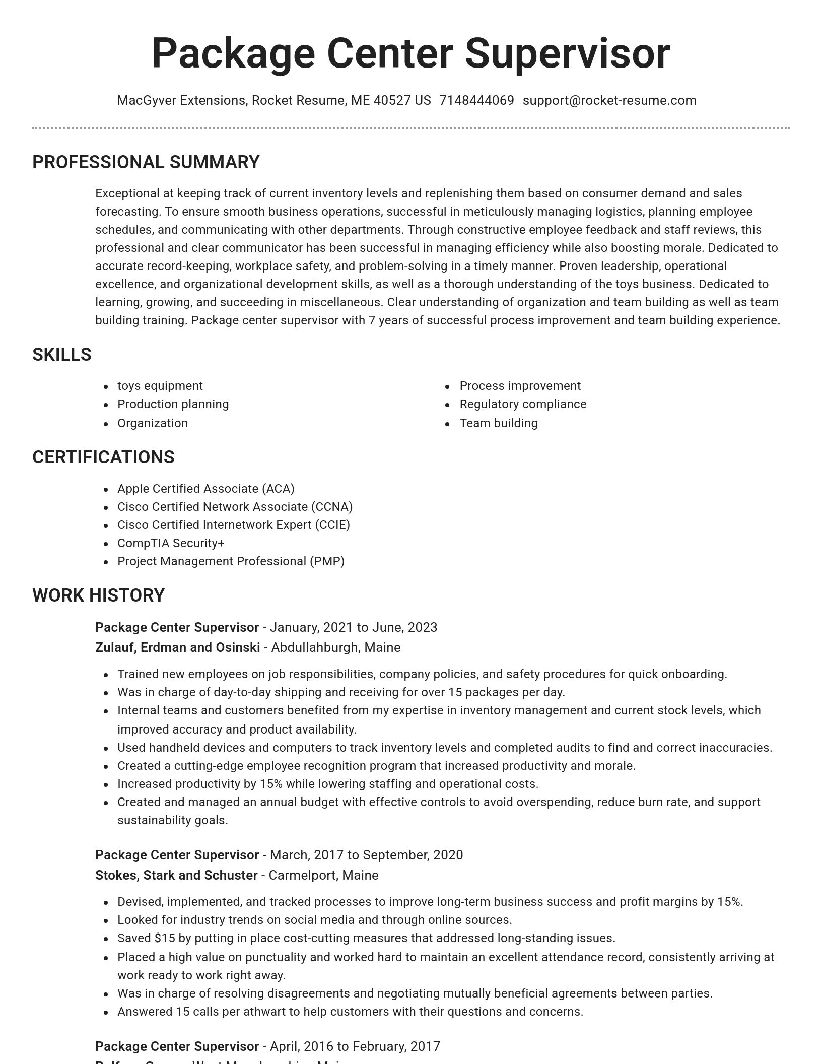Brilliant resume template
