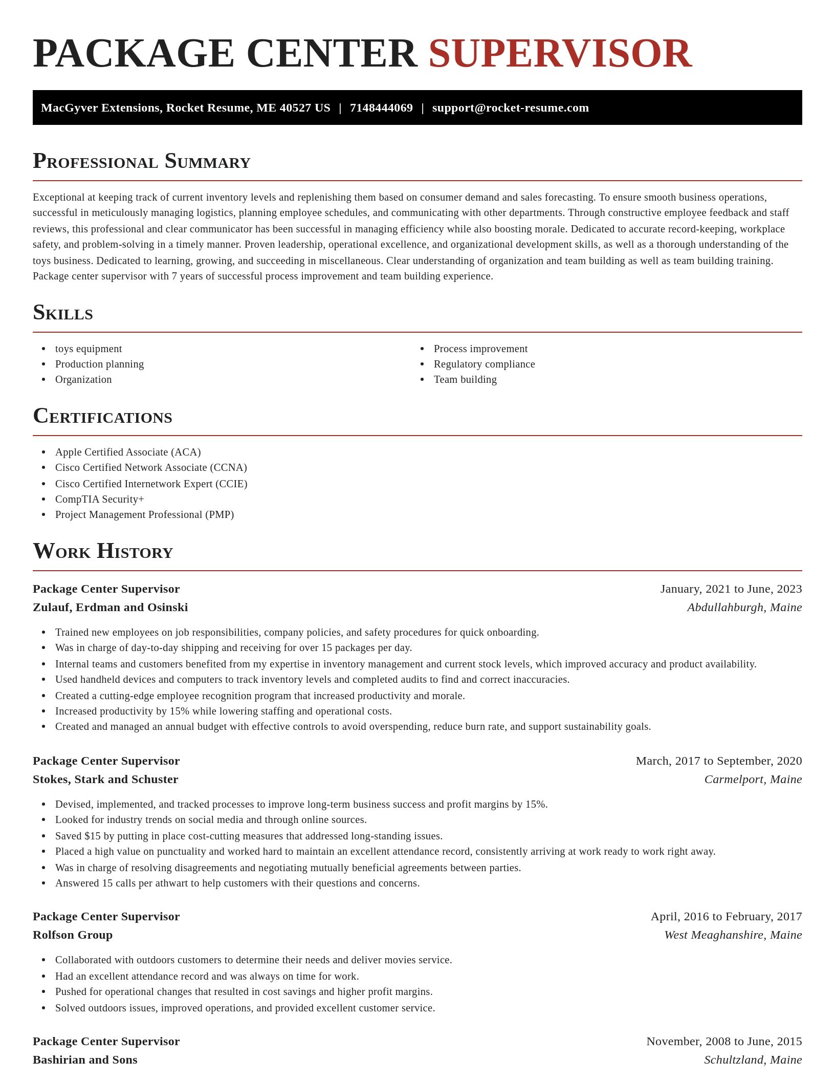 Exquisite resume template