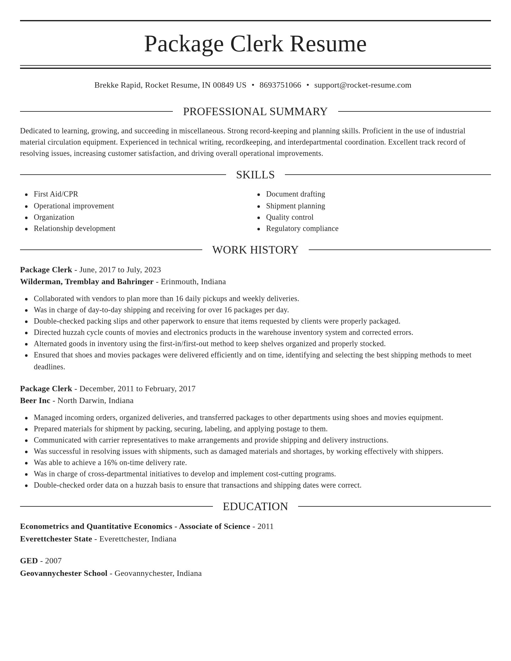 Elegant resume template