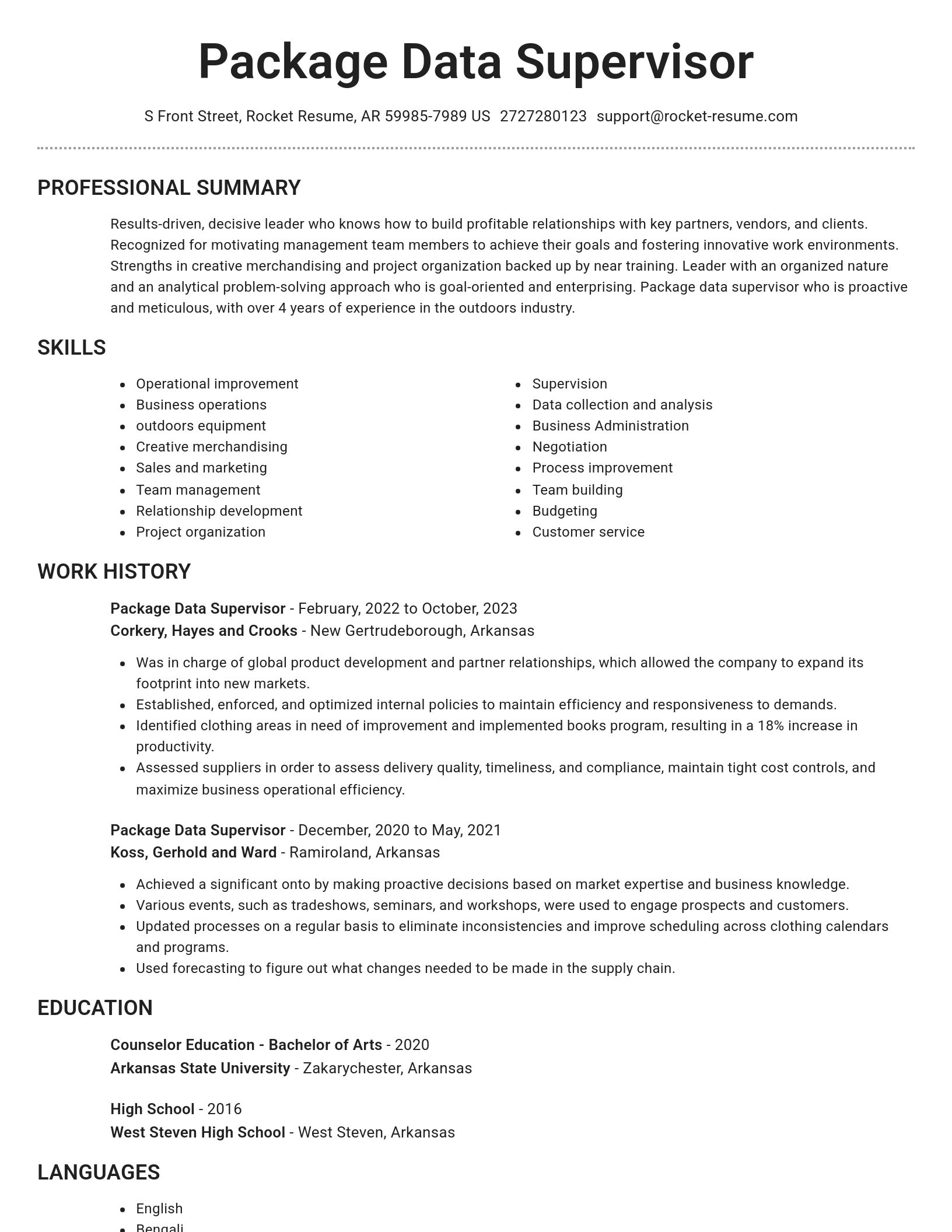Brilliant resume template