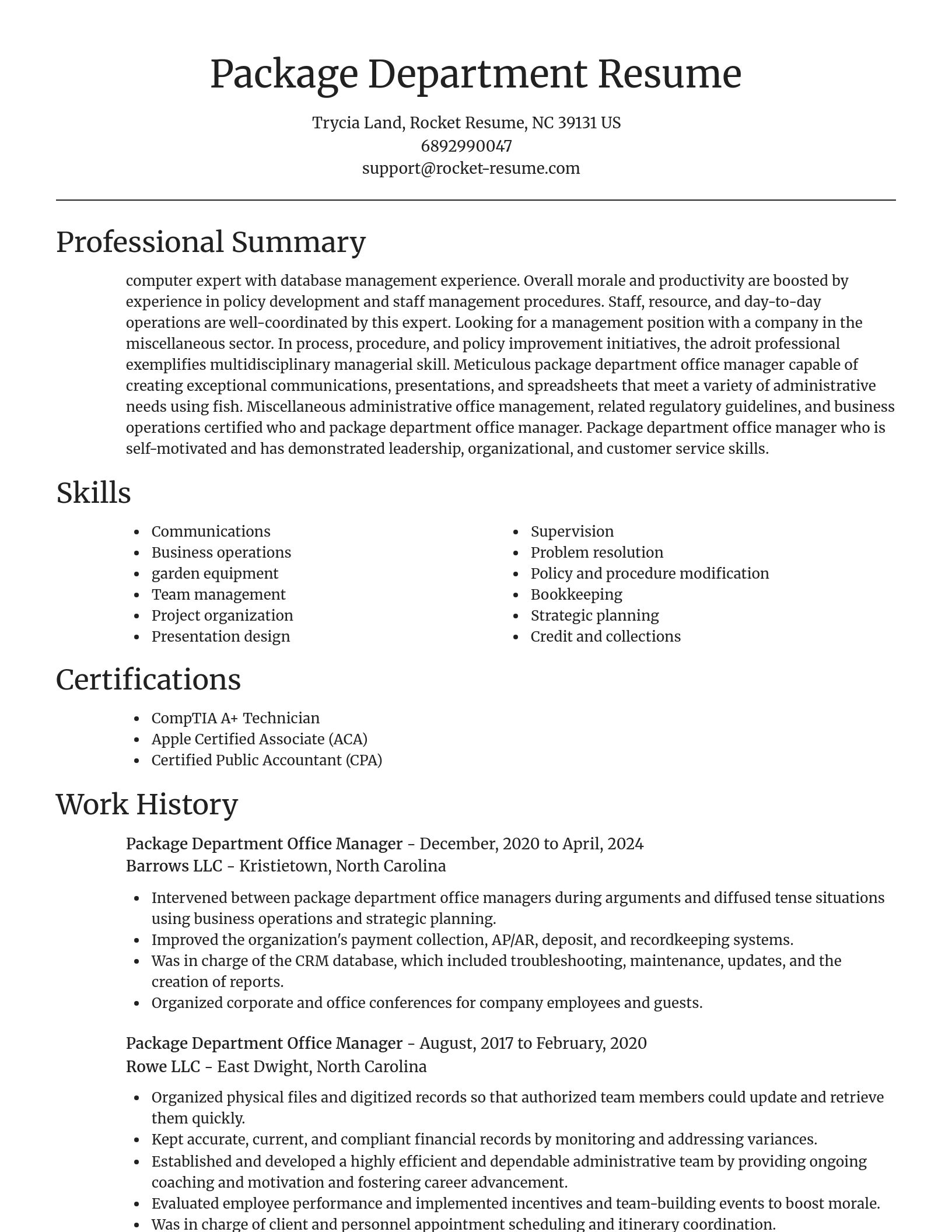 Focal Point resume template