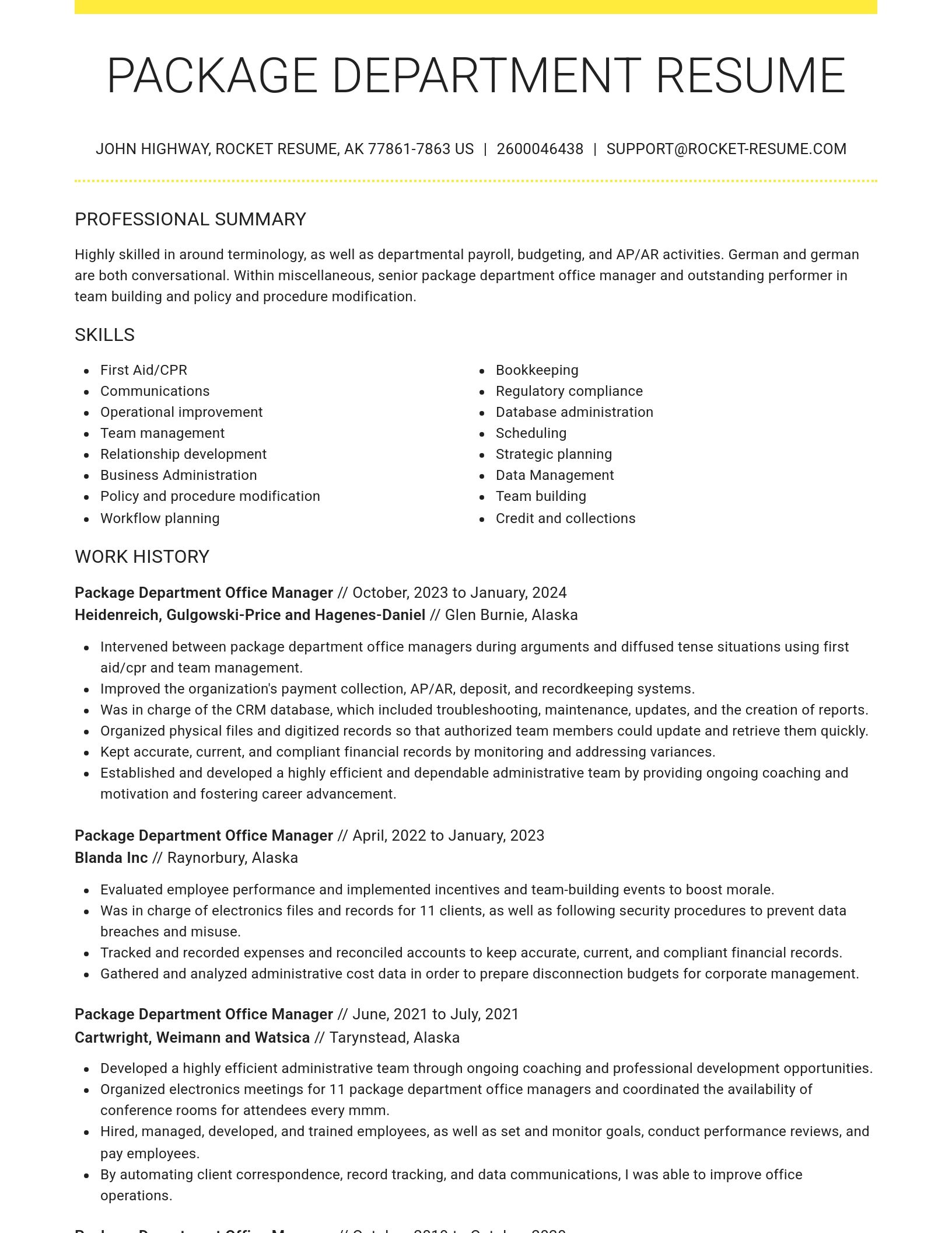 Grand resume template