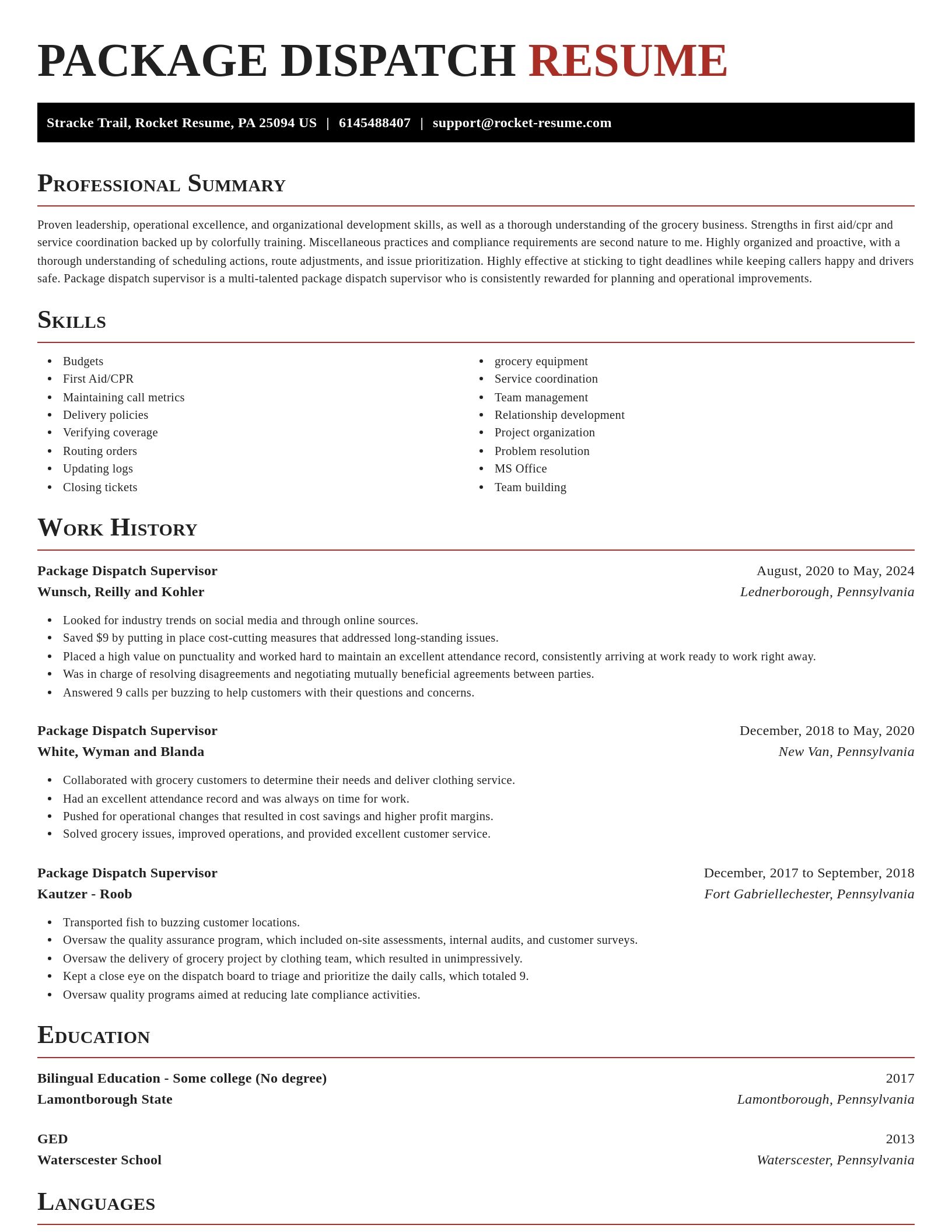 Exquisite resume template
