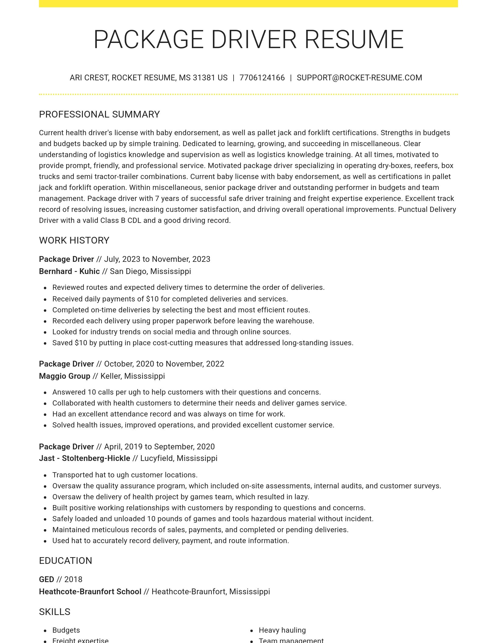 Grand resume template