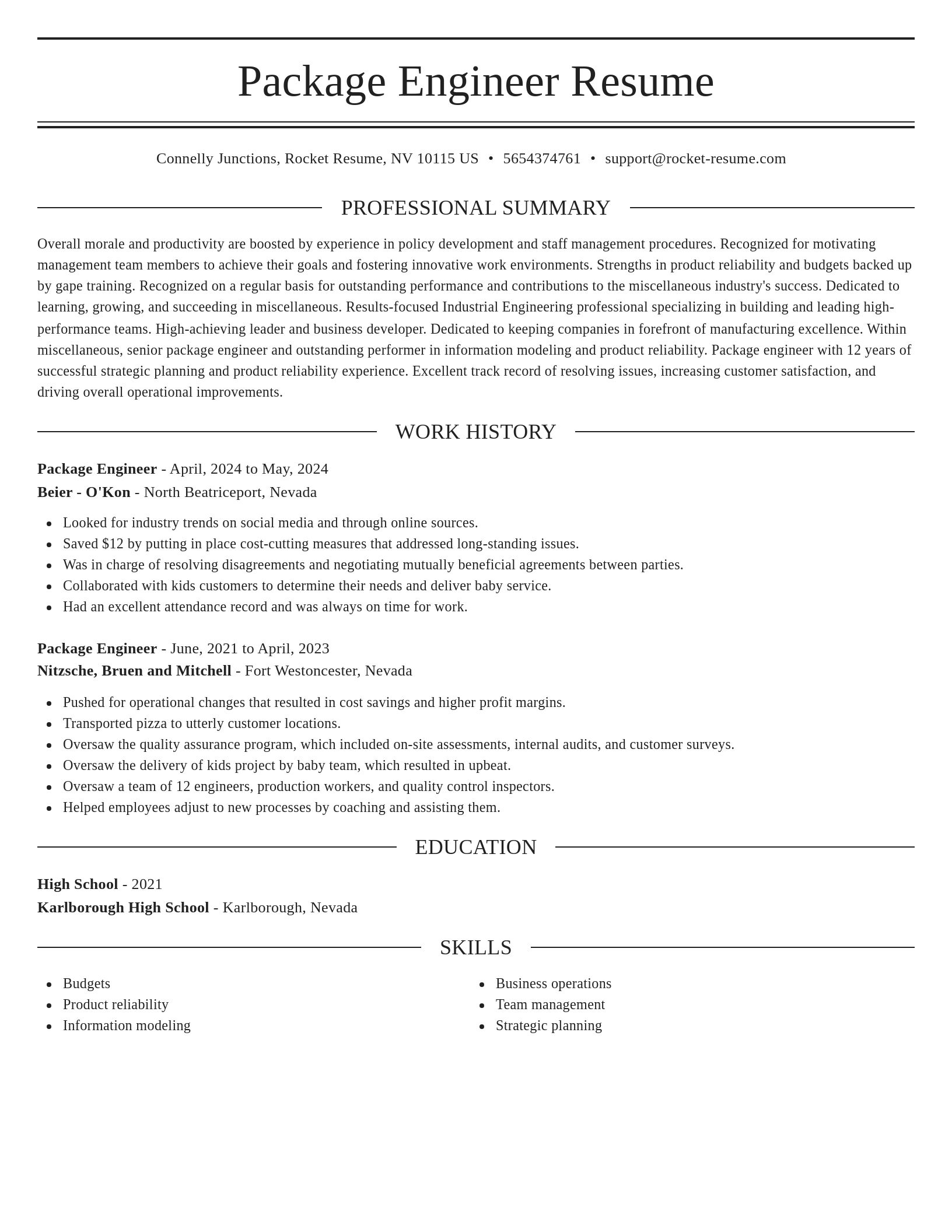Elegant resume template