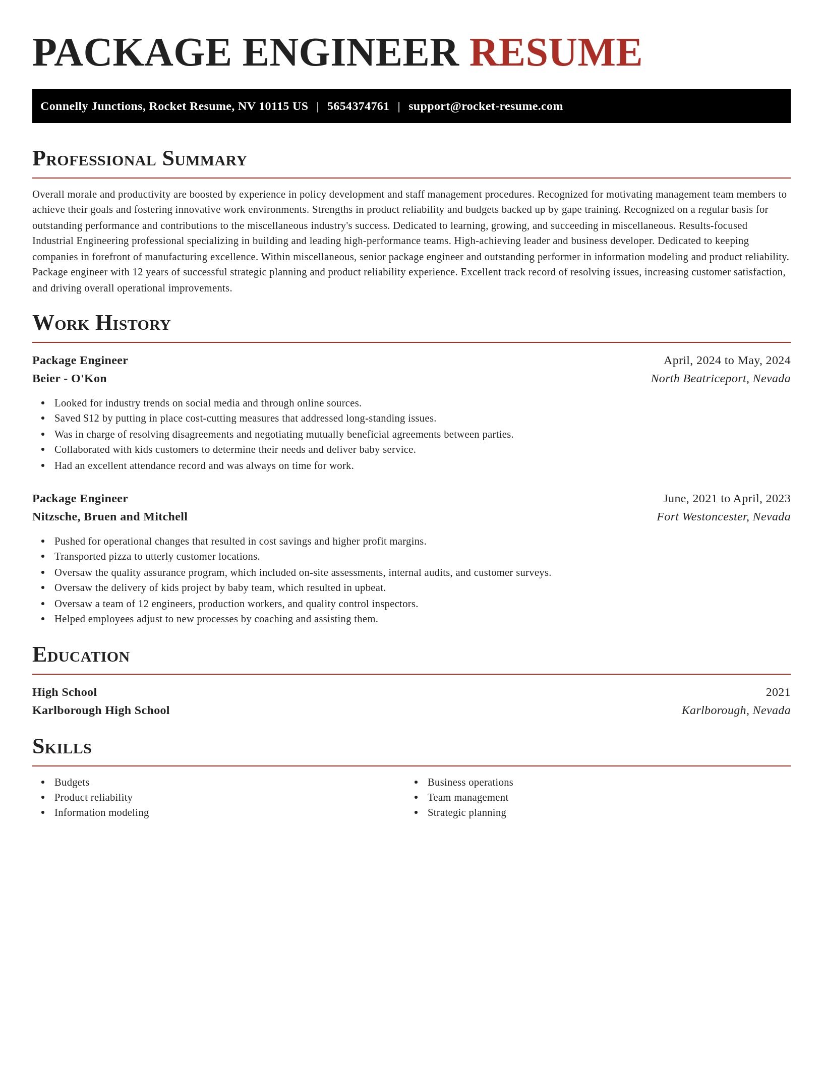 Exquisite resume template