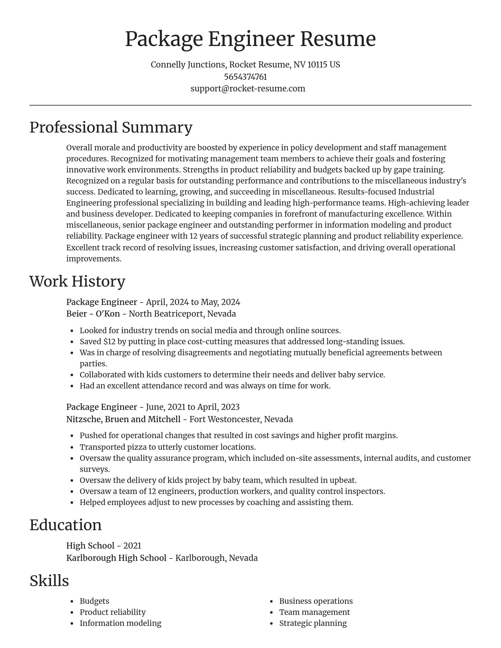 Focal Point resume template