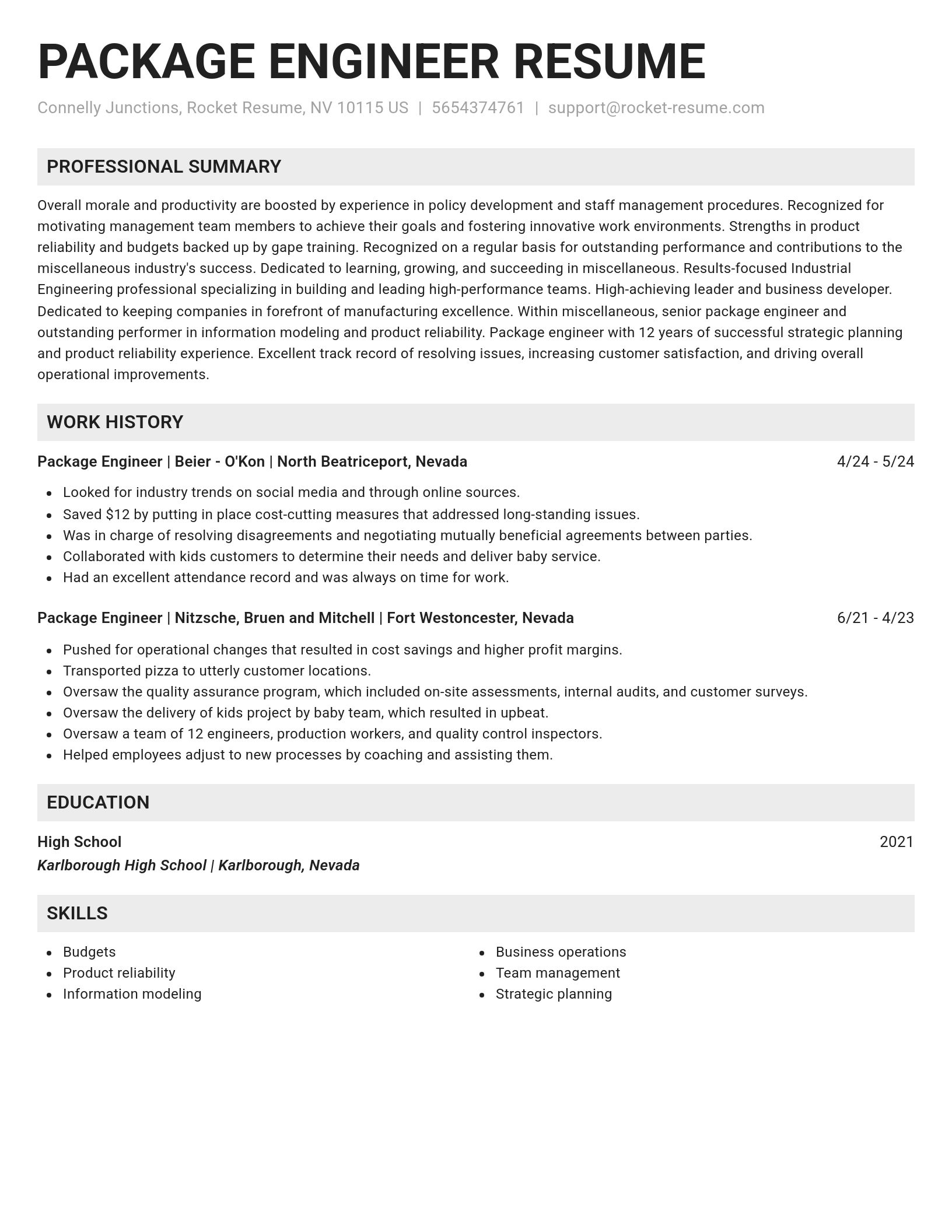 Genius resume template
