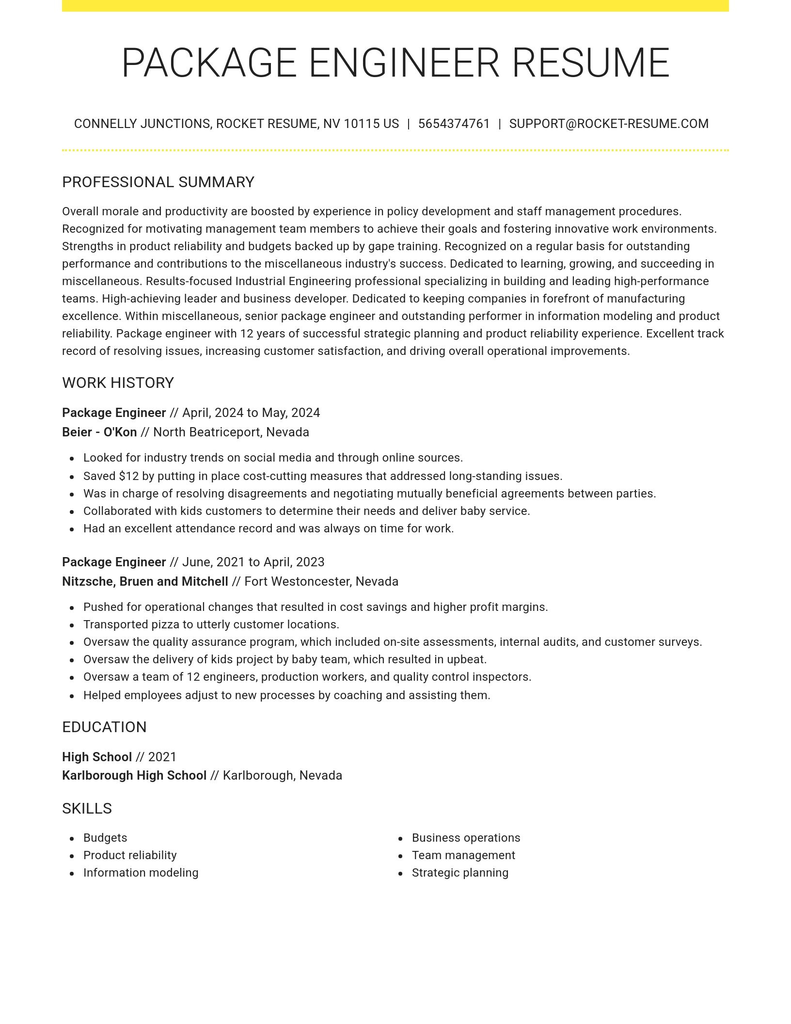Grand resume template