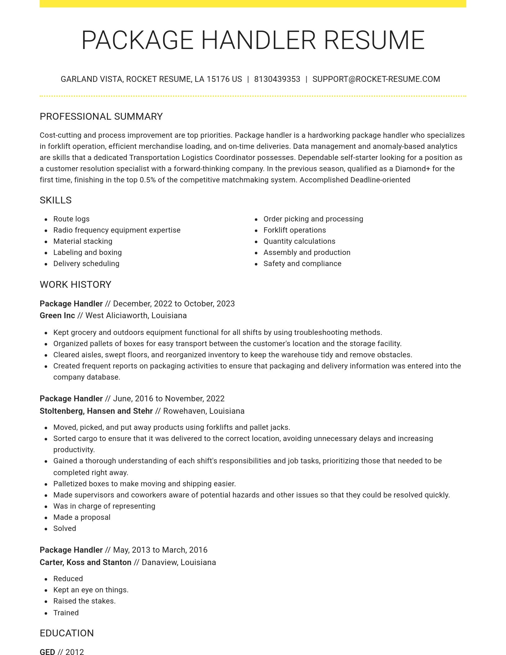 Grand resume template
