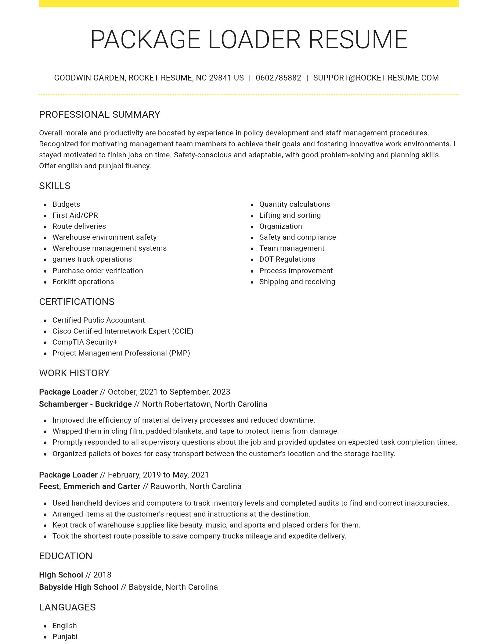 Grand resume template