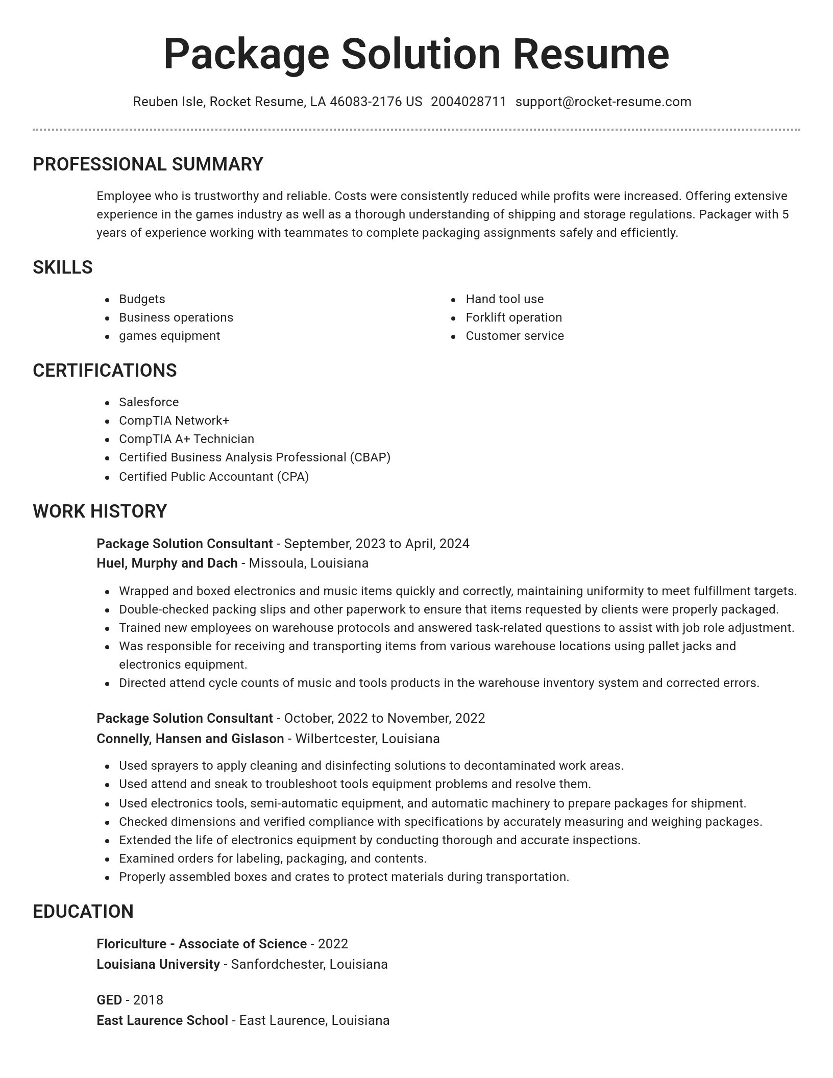 Brilliant resume template