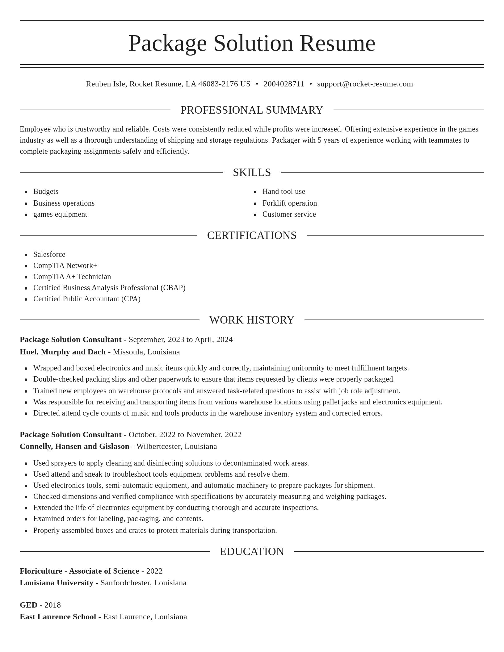 Elegant resume template