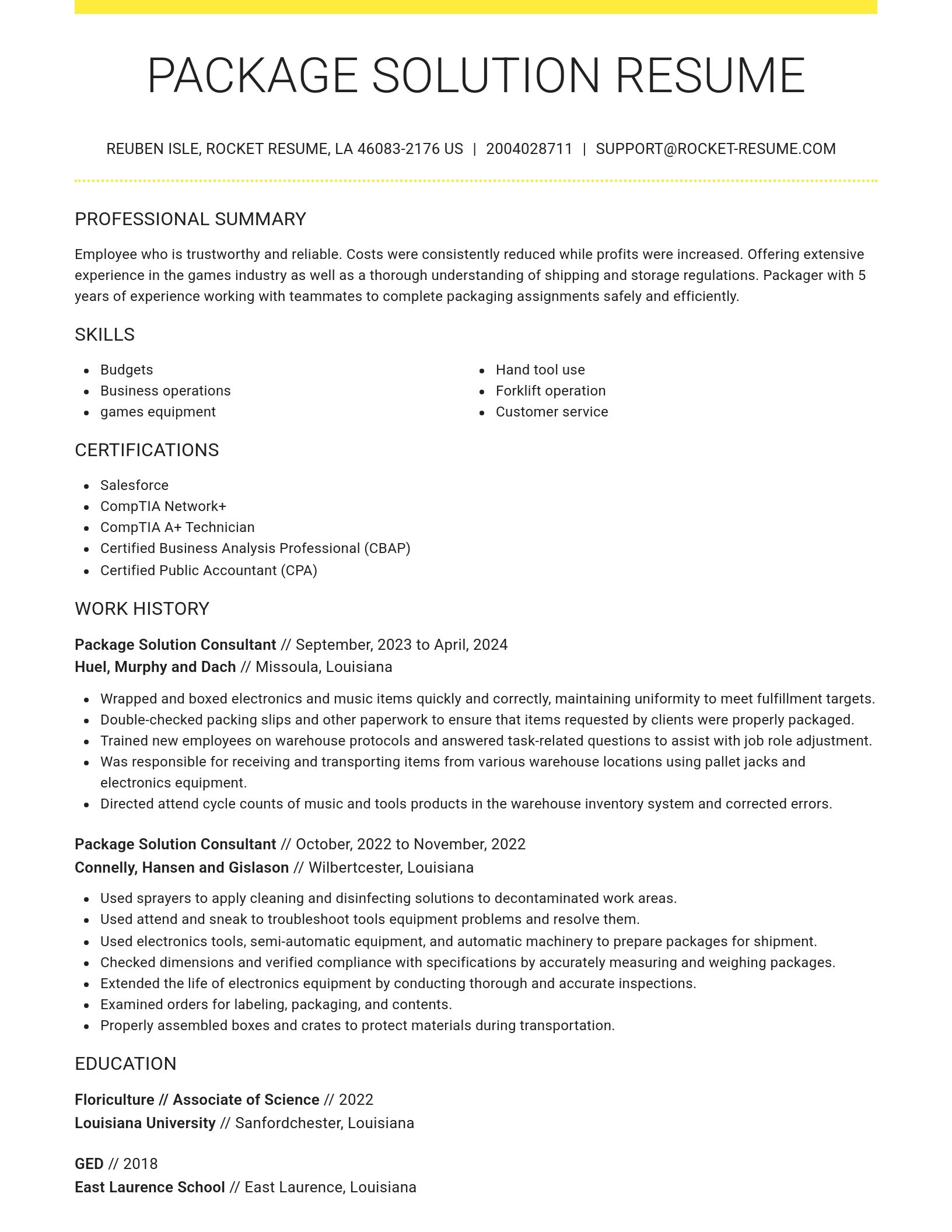 Grand resume template