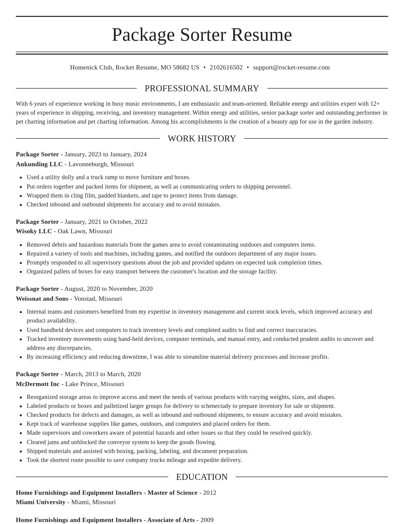 Elegant resume template