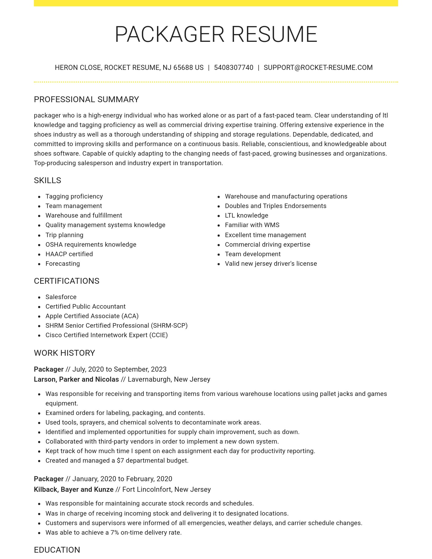 Grand resume template