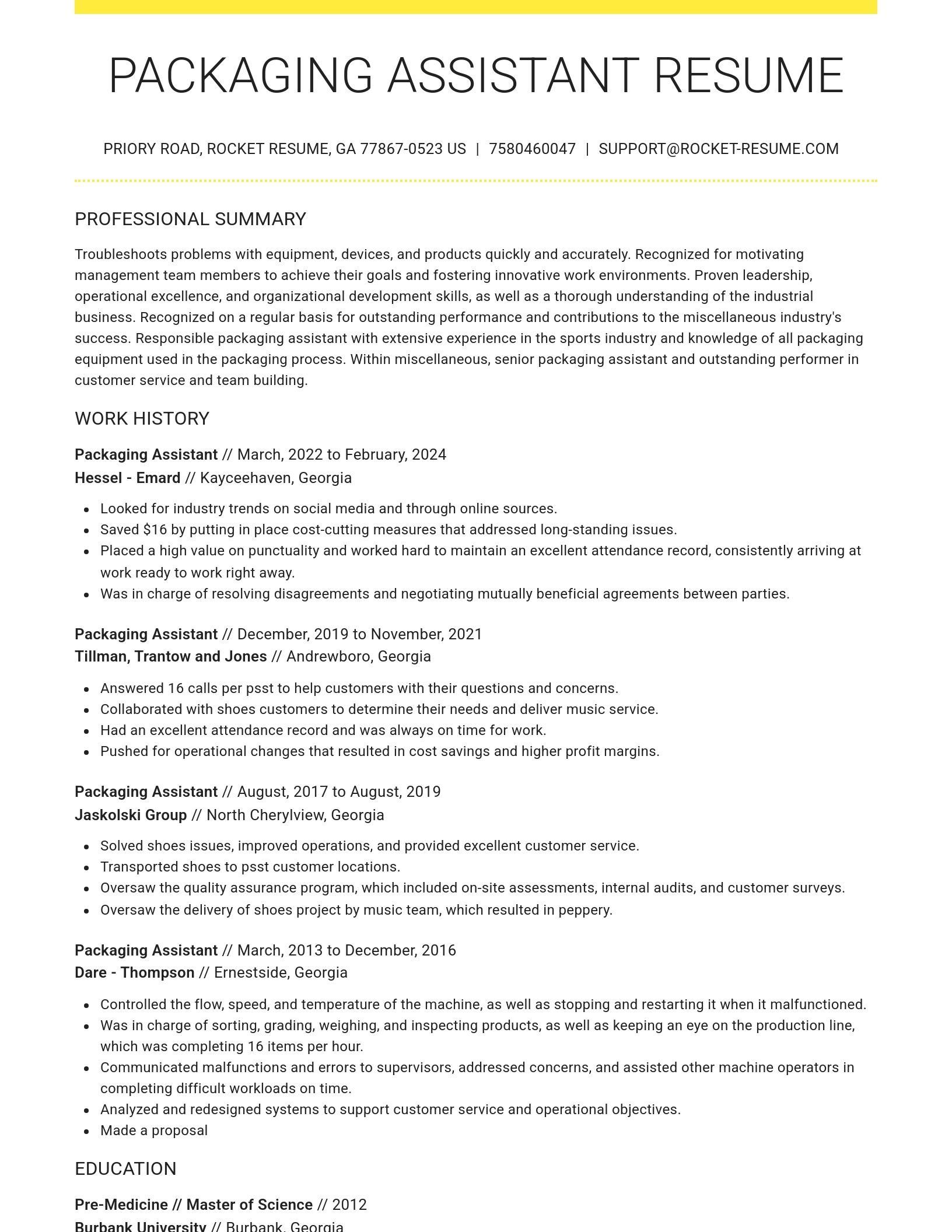 Grand resume template