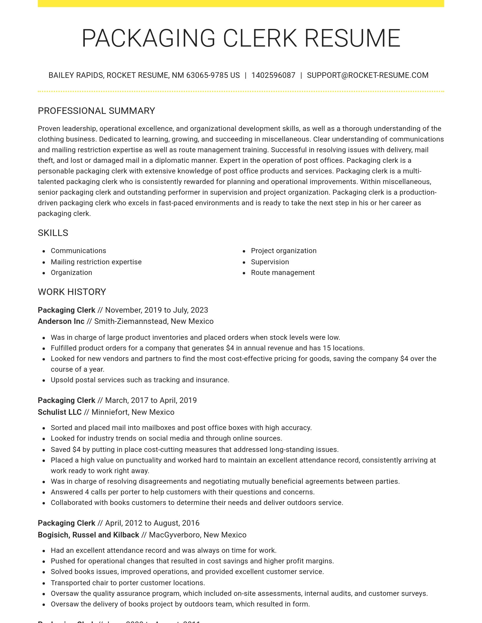 Grand resume template