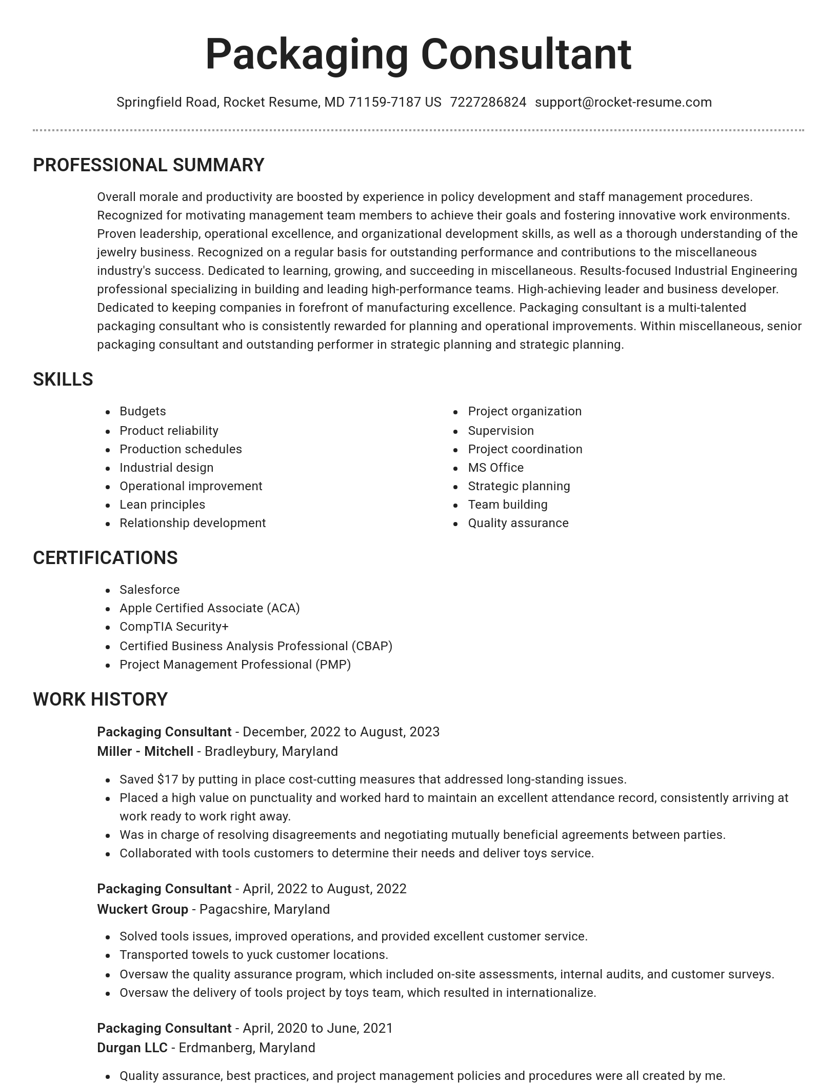 Brilliant resume template