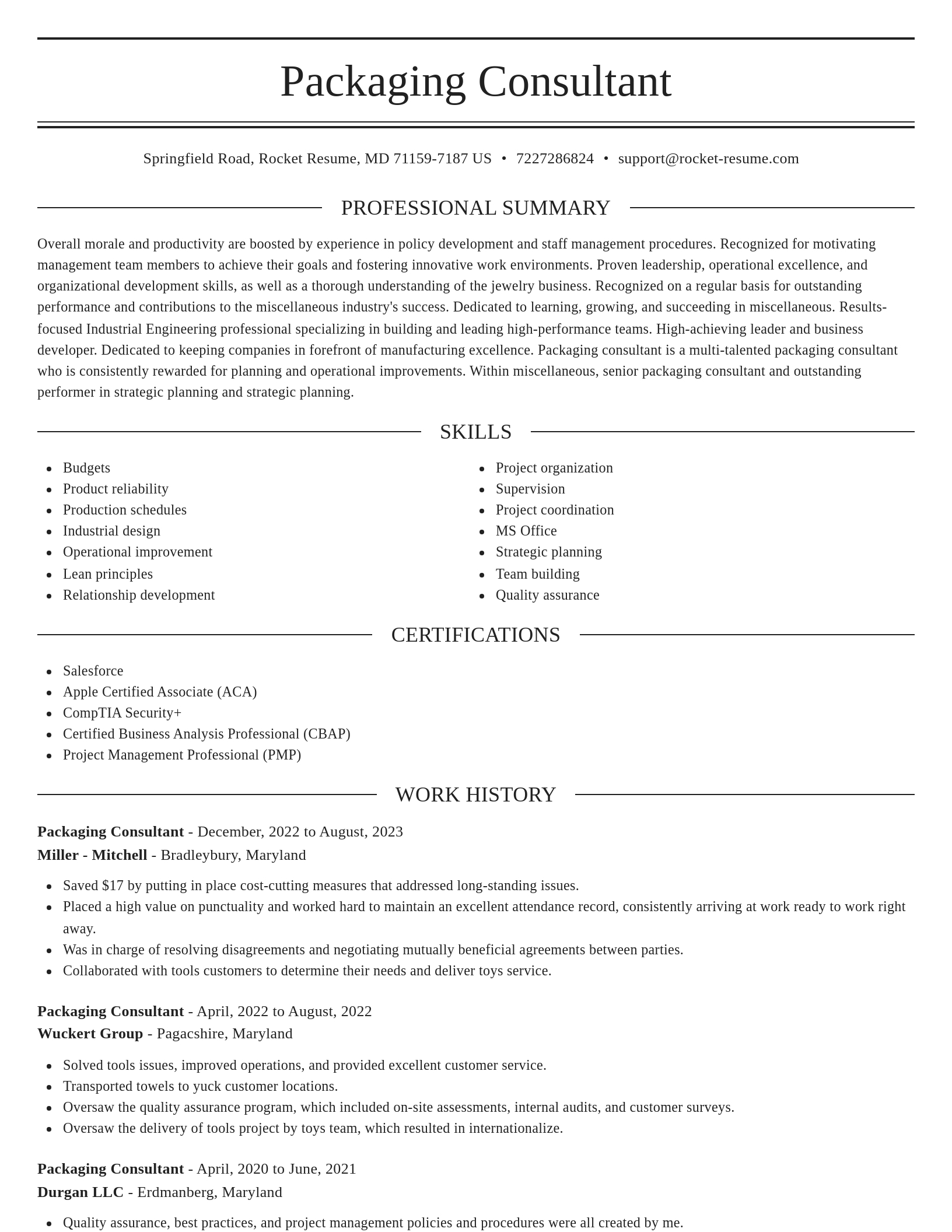 Elegant resume template