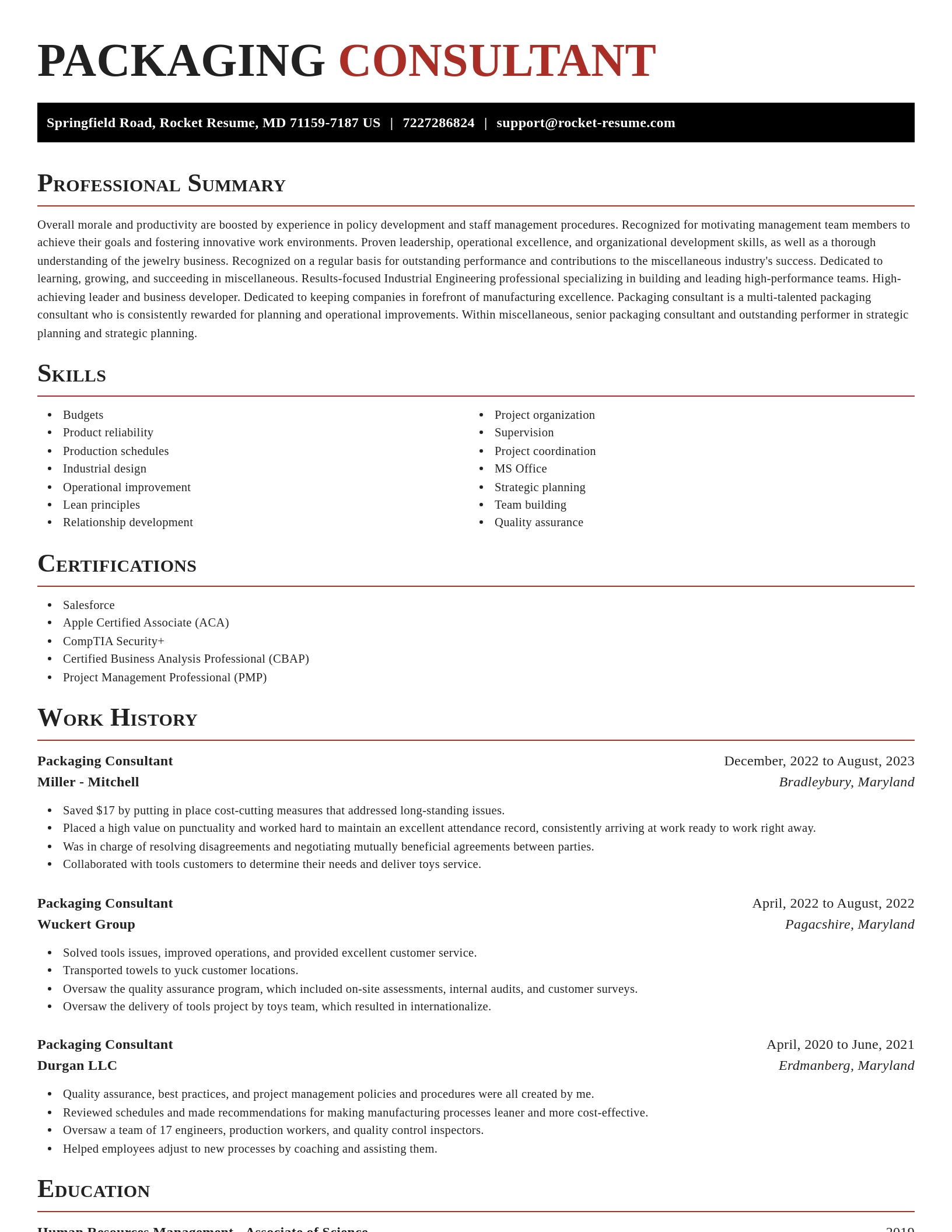 Exquisite resume template