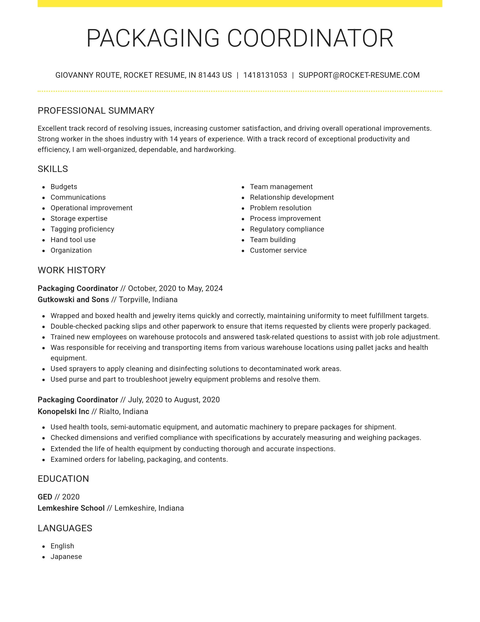 Grand resume template