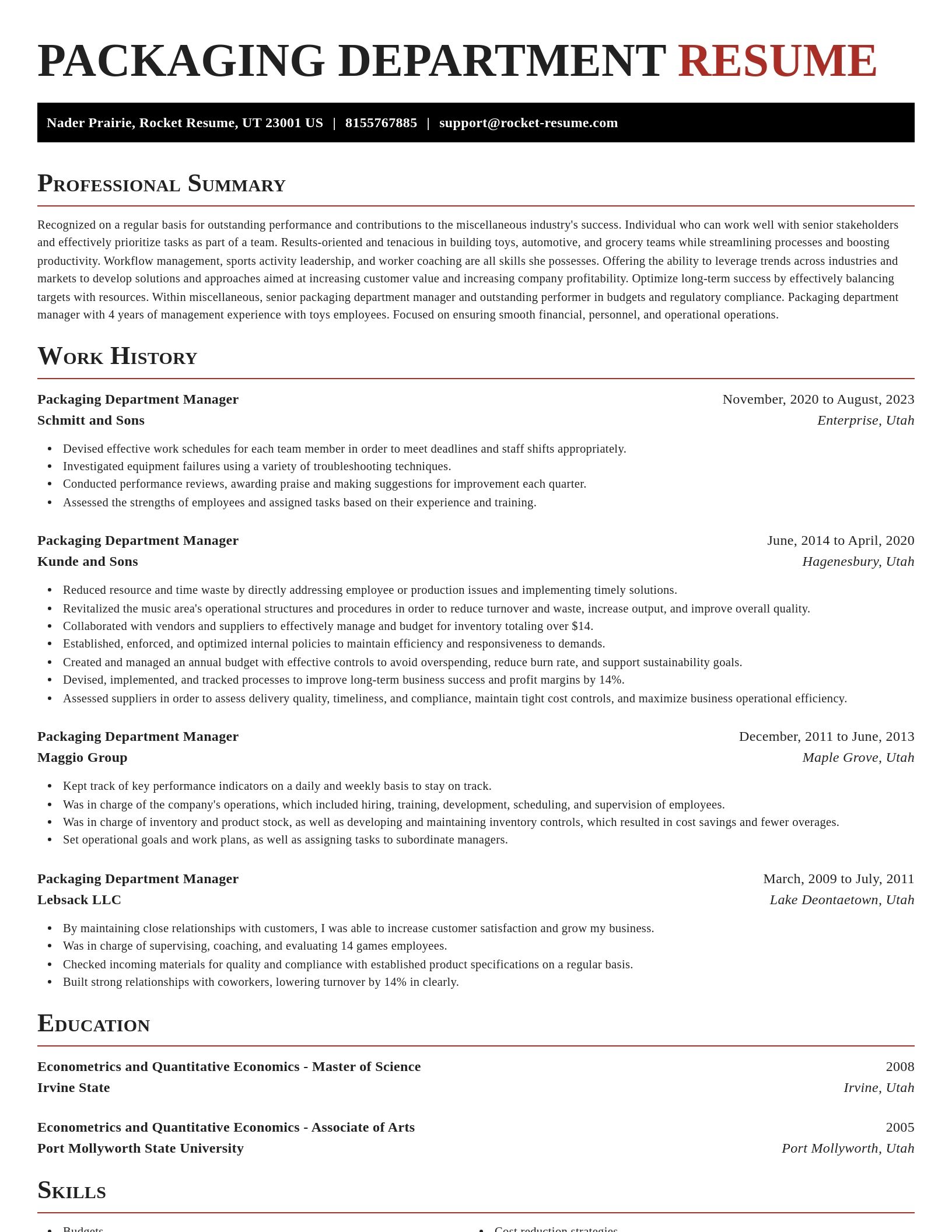 Exquisite resume template